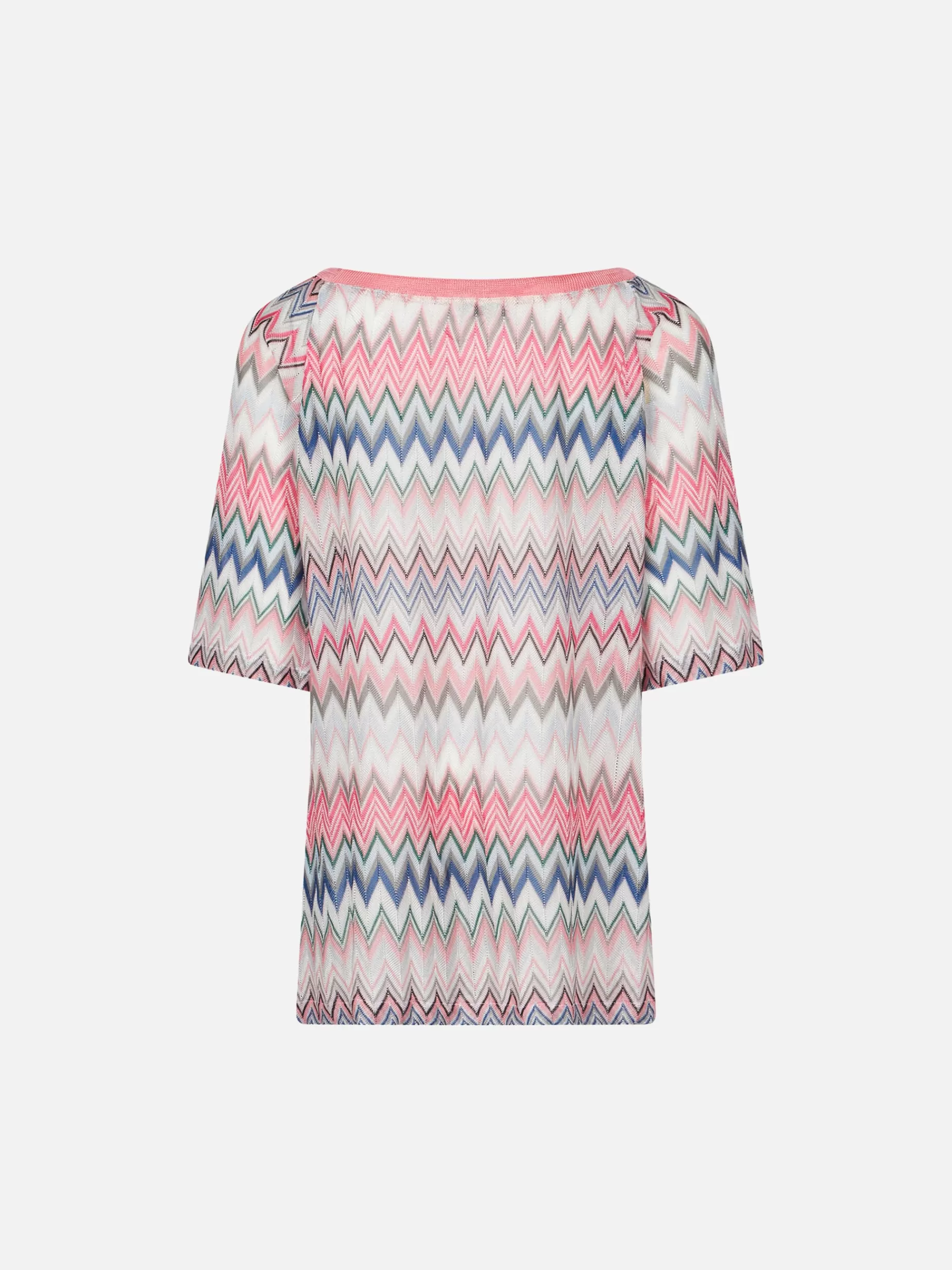 Store Abito da bambina in maglia rosa fantasia chevron Vestiti