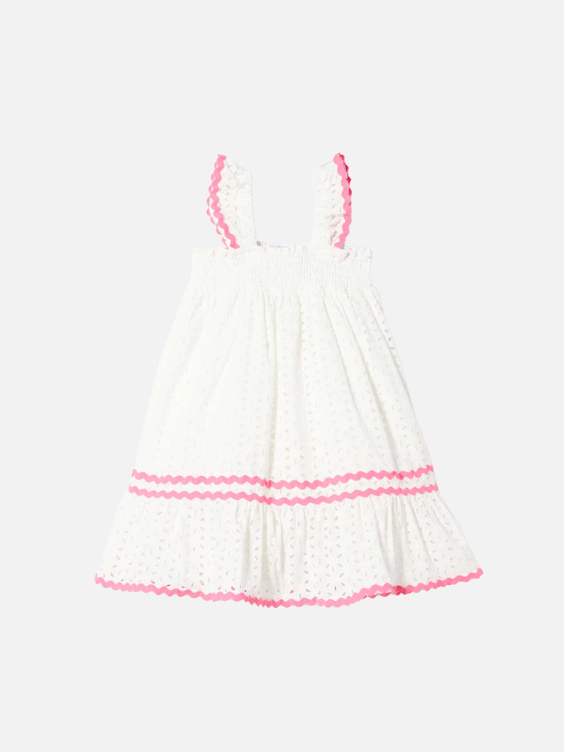 Best Sale Abito da bambina in sangallo bianco Vestiti