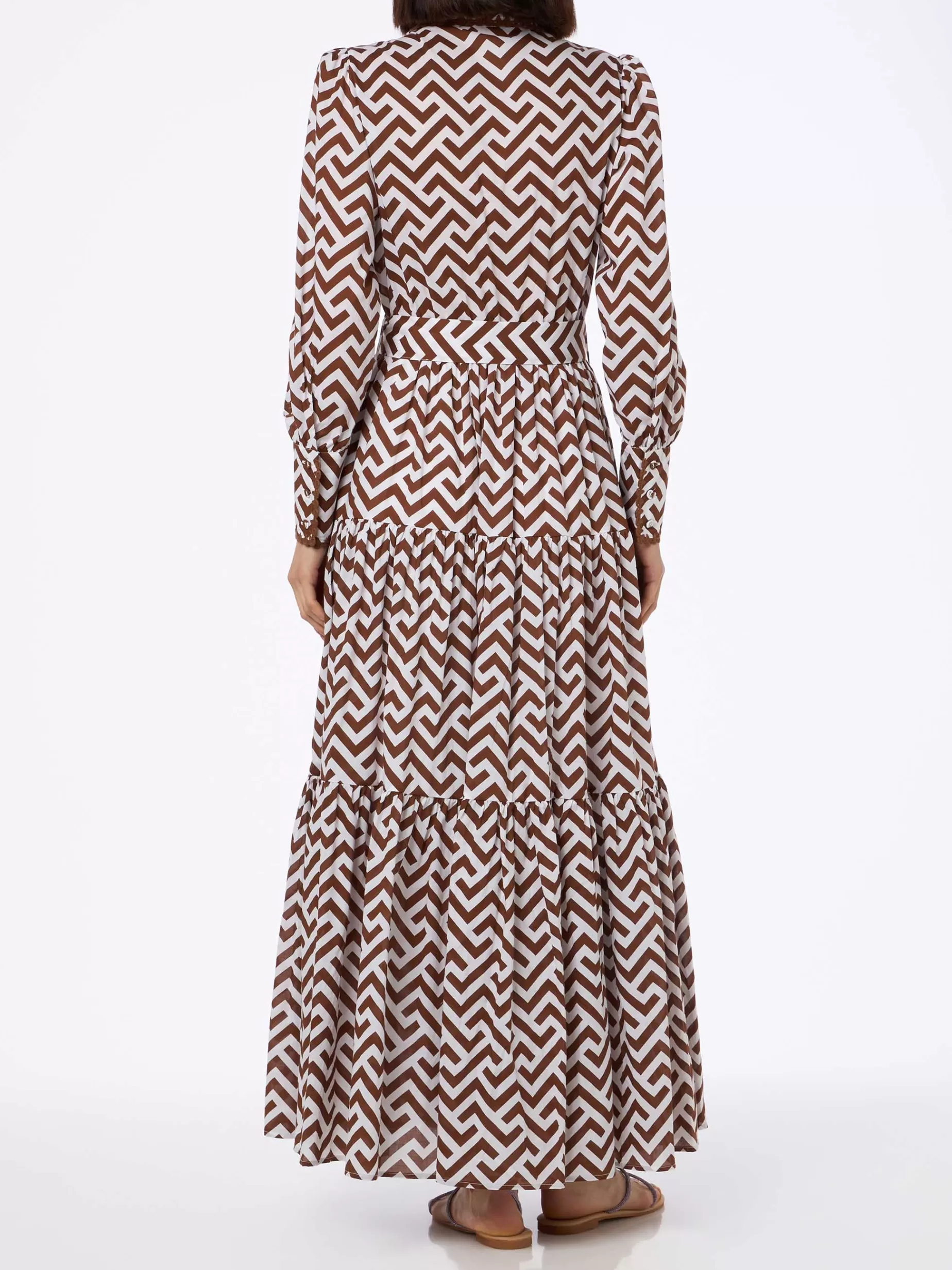 Best Abito da donna in cotone con stampa a zigzag Jensen Donna Abiti