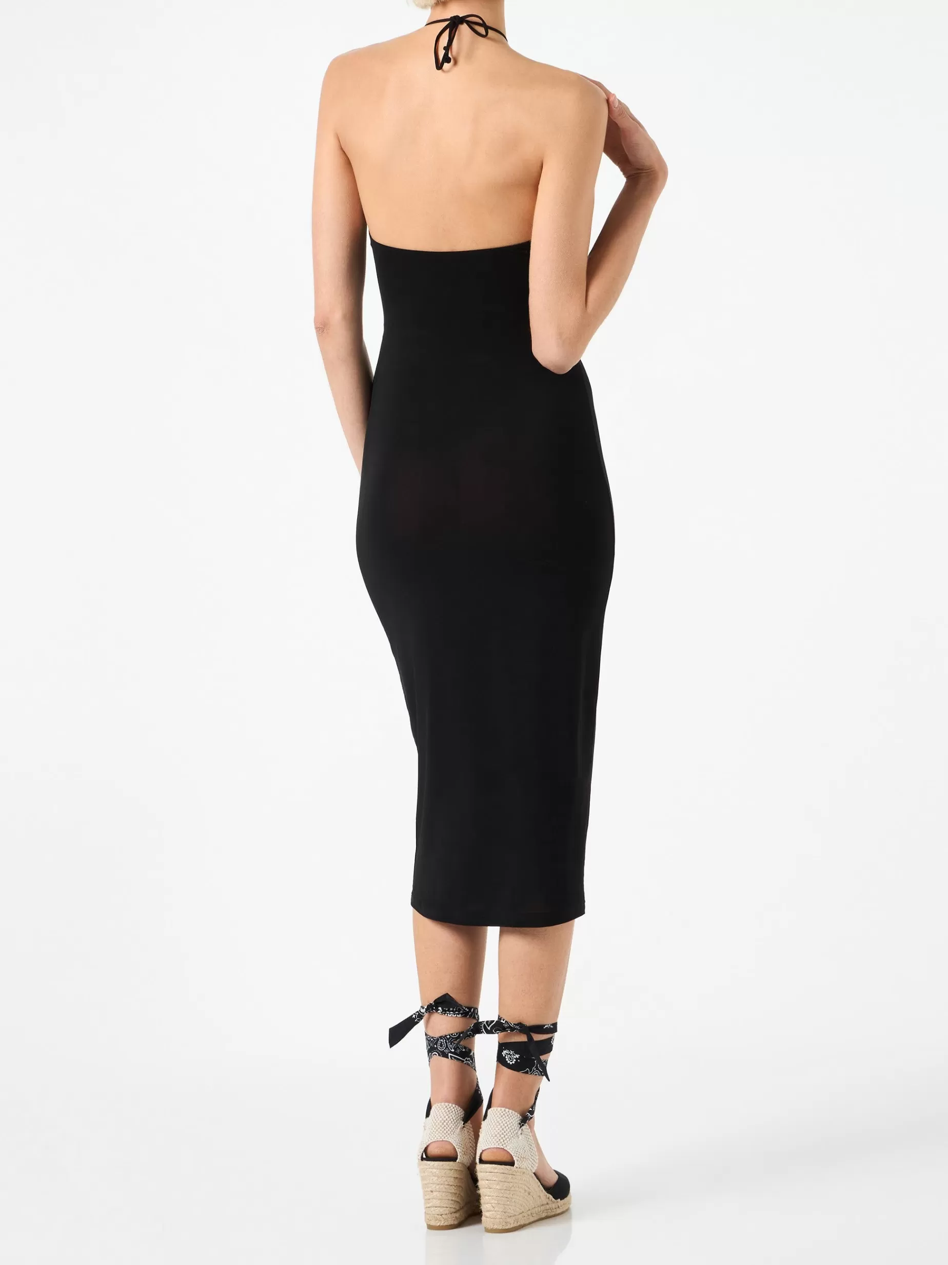 Best Abito longuette cutout nero Donna Abiti