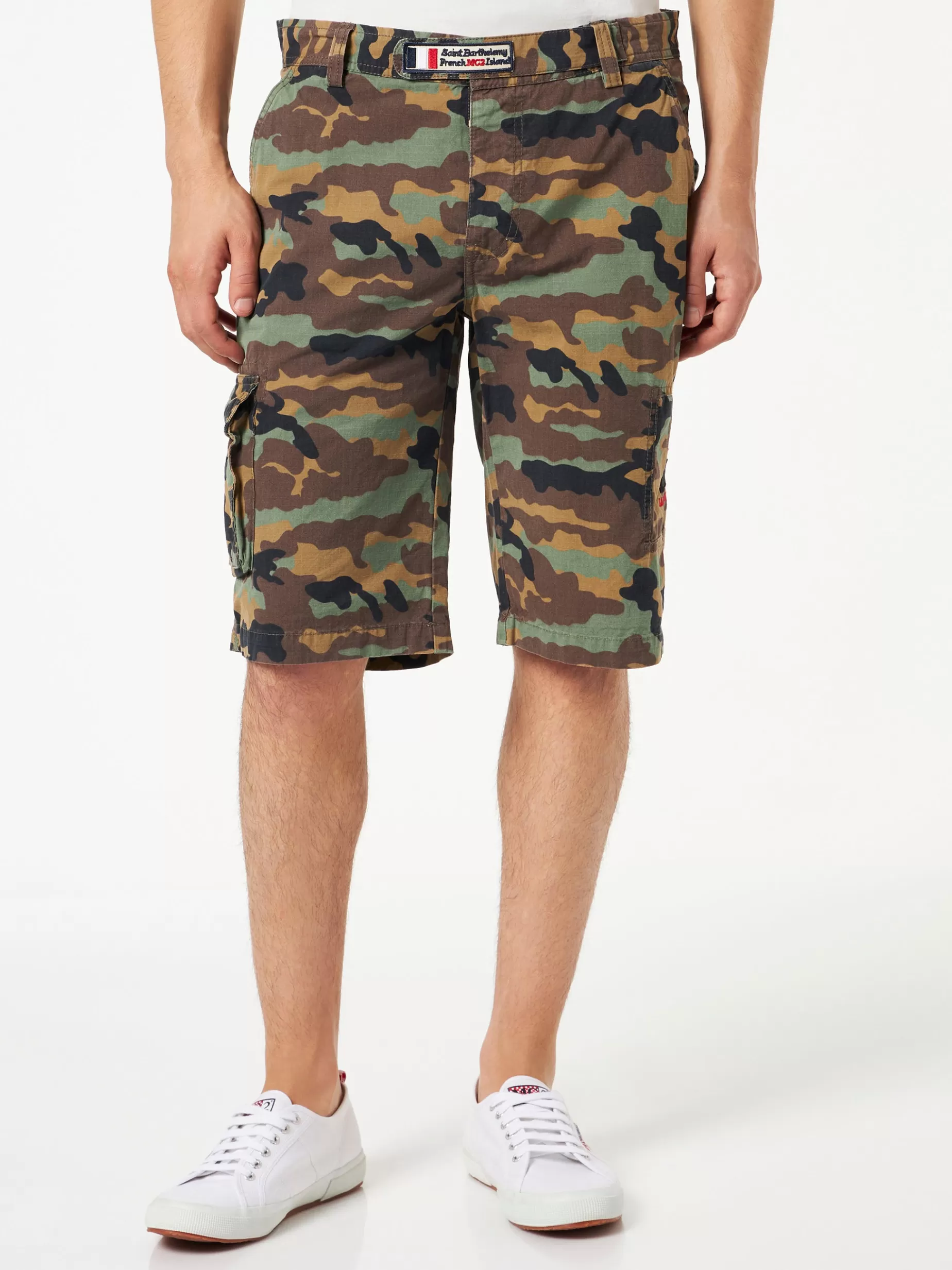 Sale Bermuda da uomo camouflage cargo con tasche Uomo Bermuda E Pantaloni