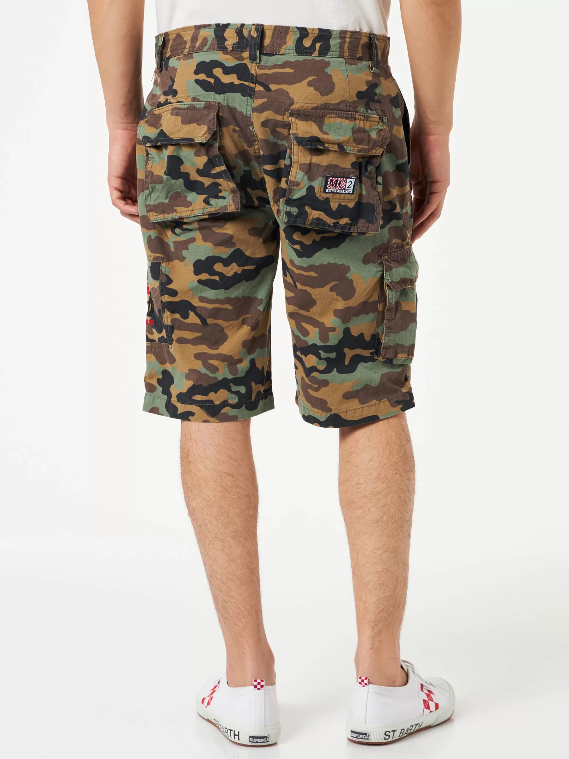 Sale Bermuda da uomo camouflage cargo con tasche Uomo Bermuda E Pantaloni