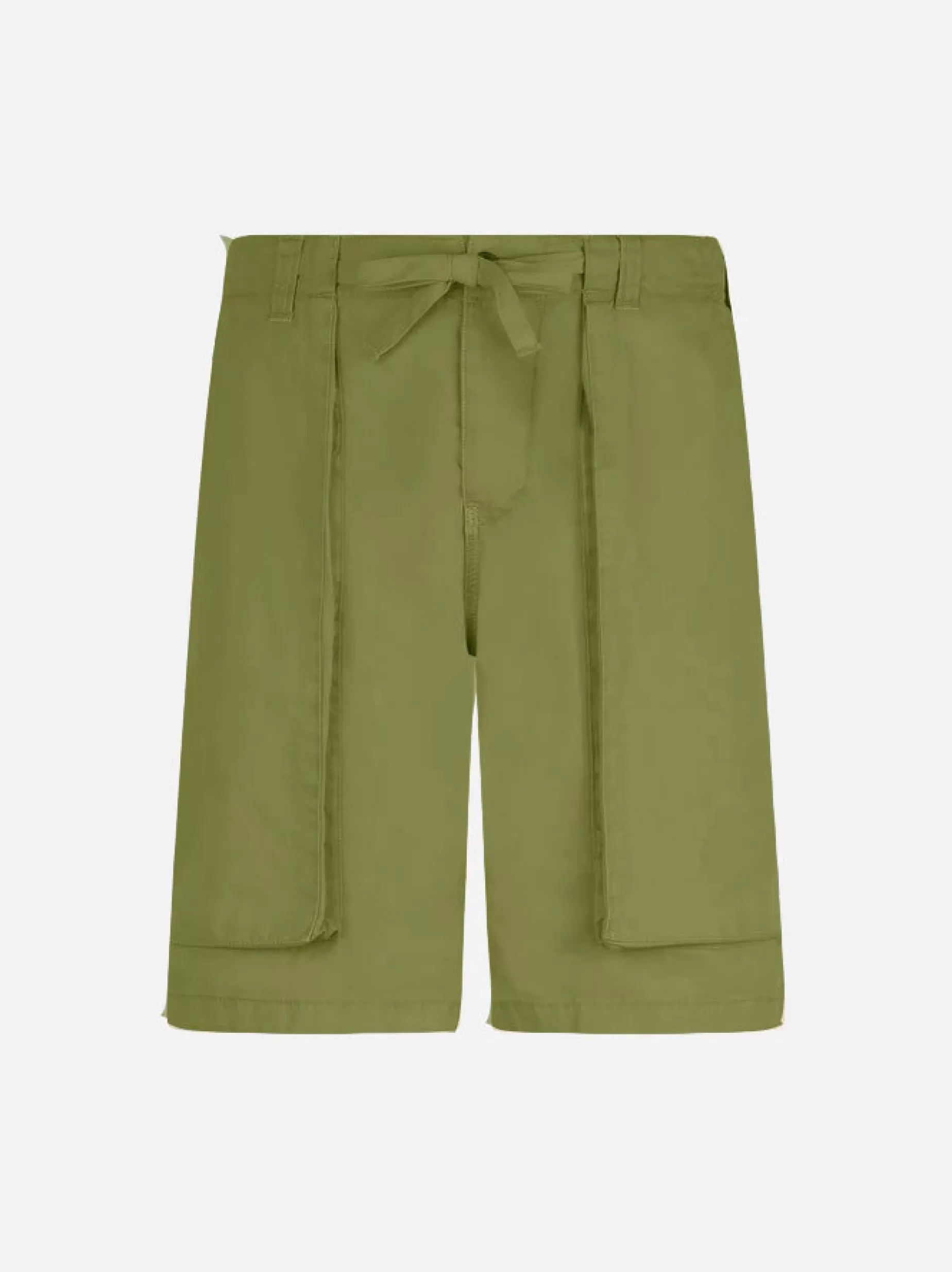 Fashion Bermuda da uomo verde militare con tasche laterali Uomo Bermuda E Pantaloni