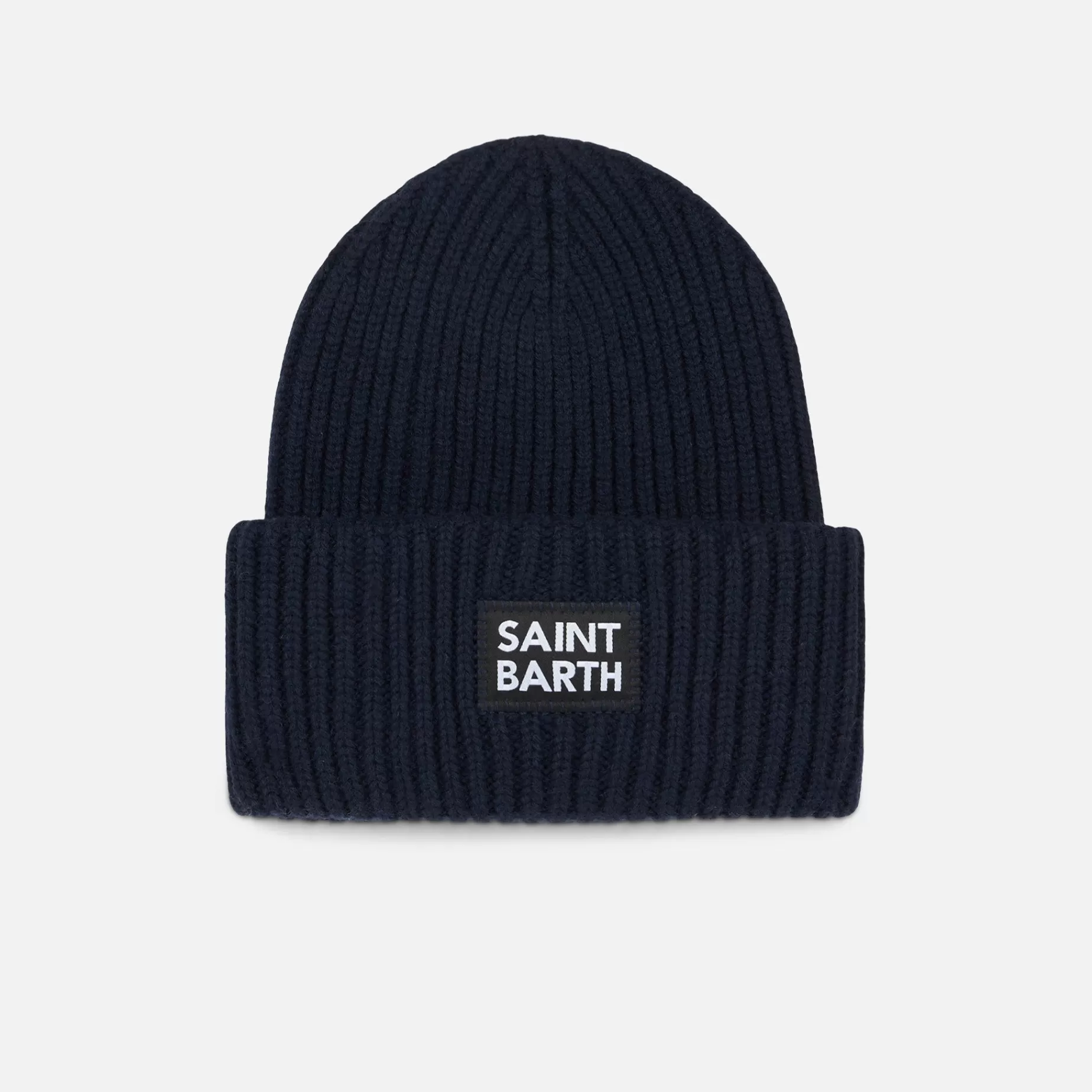 Cheap Berretto da bambino blu a coste con etichetta Saint Barth Bambino Cappelli E Berretti