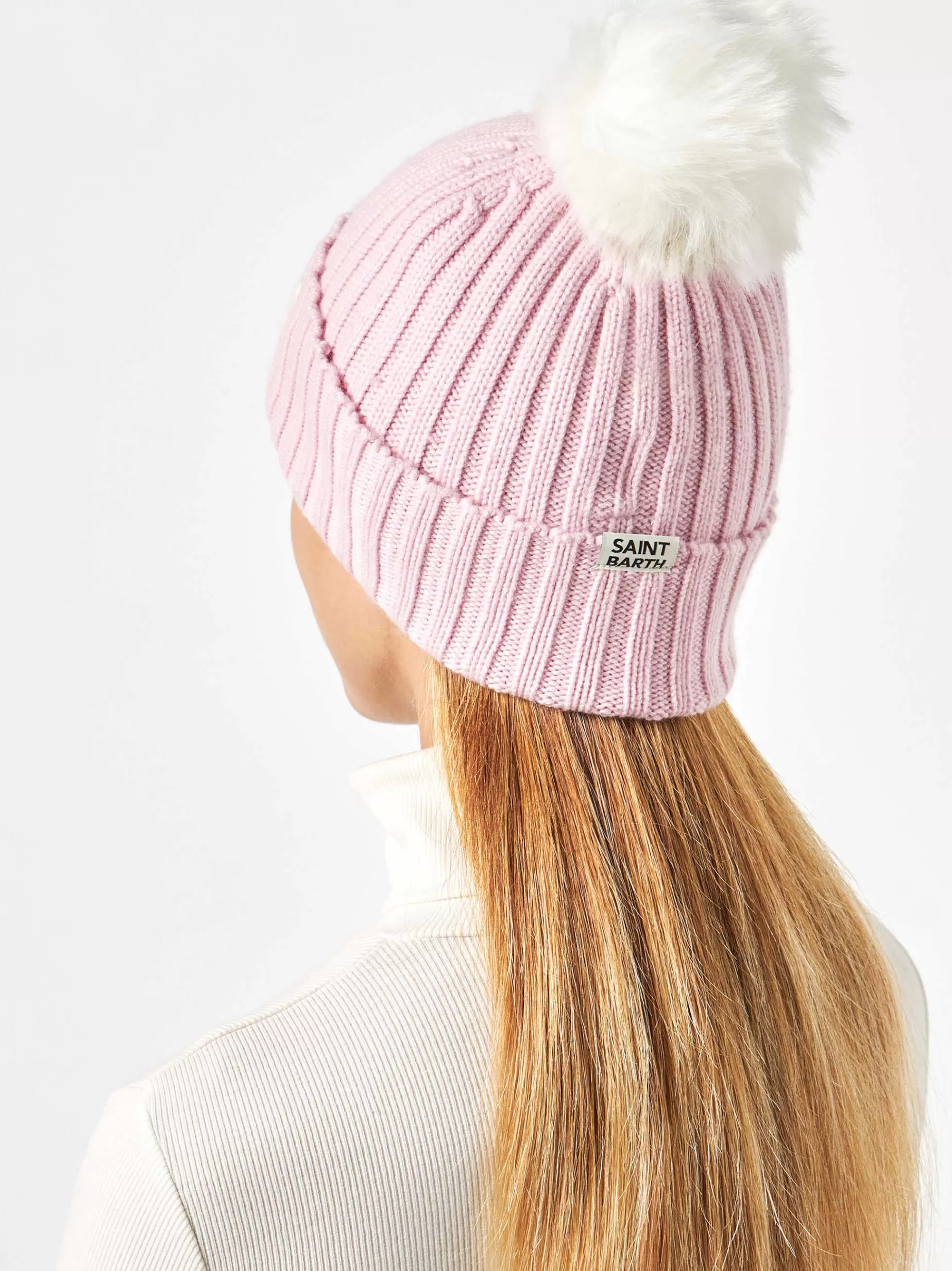 Cheap Berretto donna rosa con pompon Donna Cappelli E Berretti