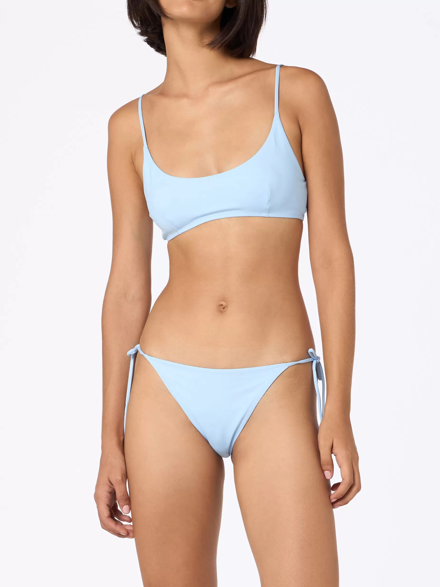 Clearance Bikini a bralette azzurro chiaro da donna Judy Naomi Donna Costumi Tinta Unita | Bikini