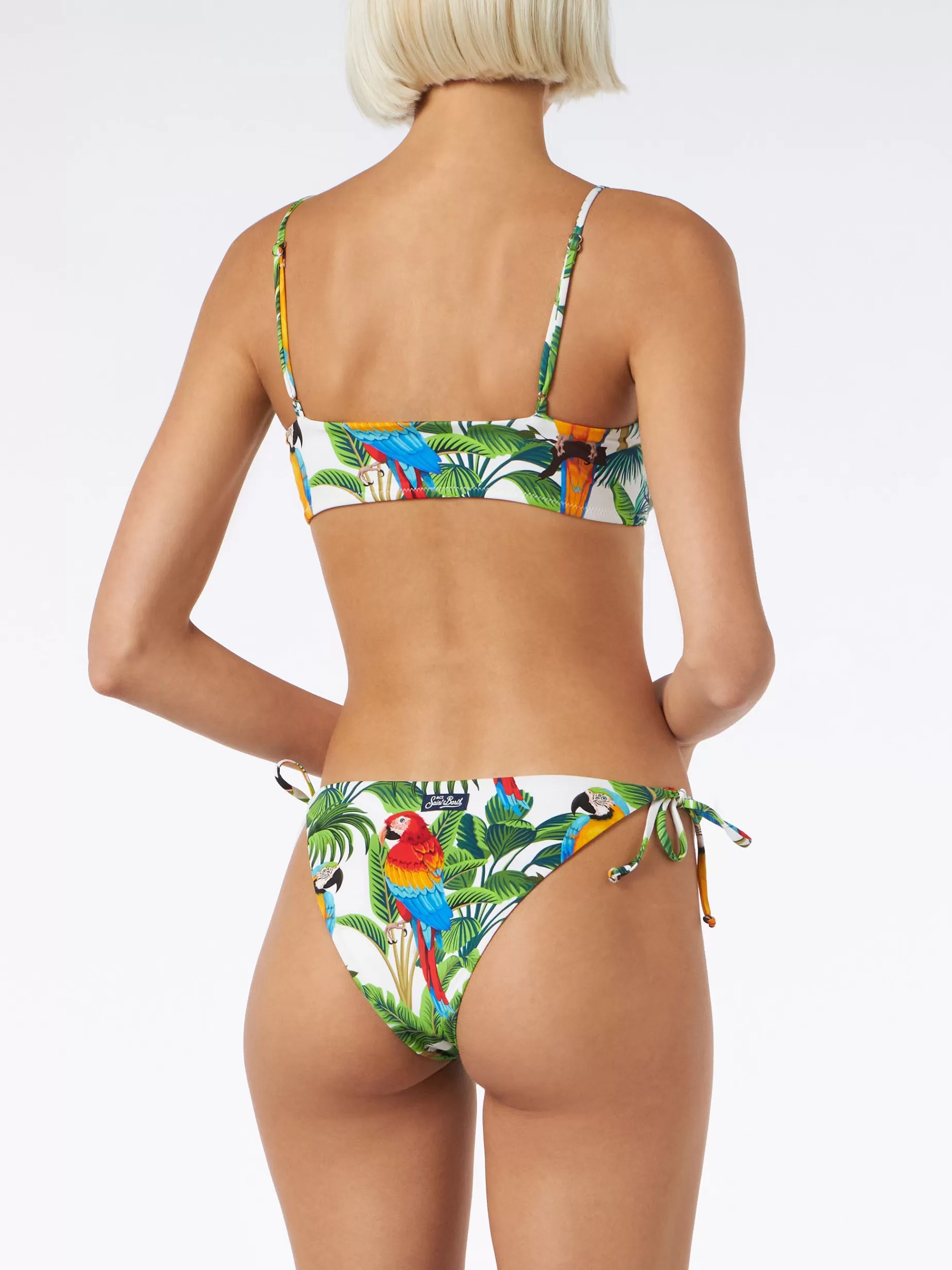 New Bikini a bralette con stampa pappagallo Donna Bikini | Beachwear