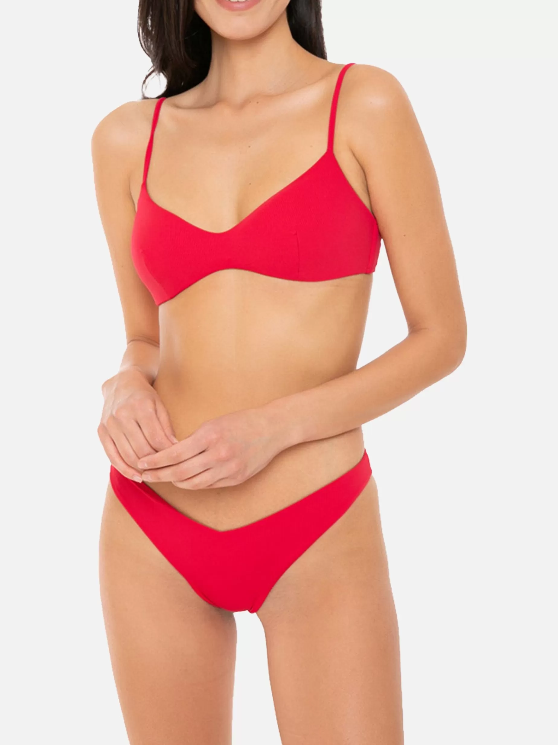 Fashion Bikini a bralette rosso da donna Donna Bikini