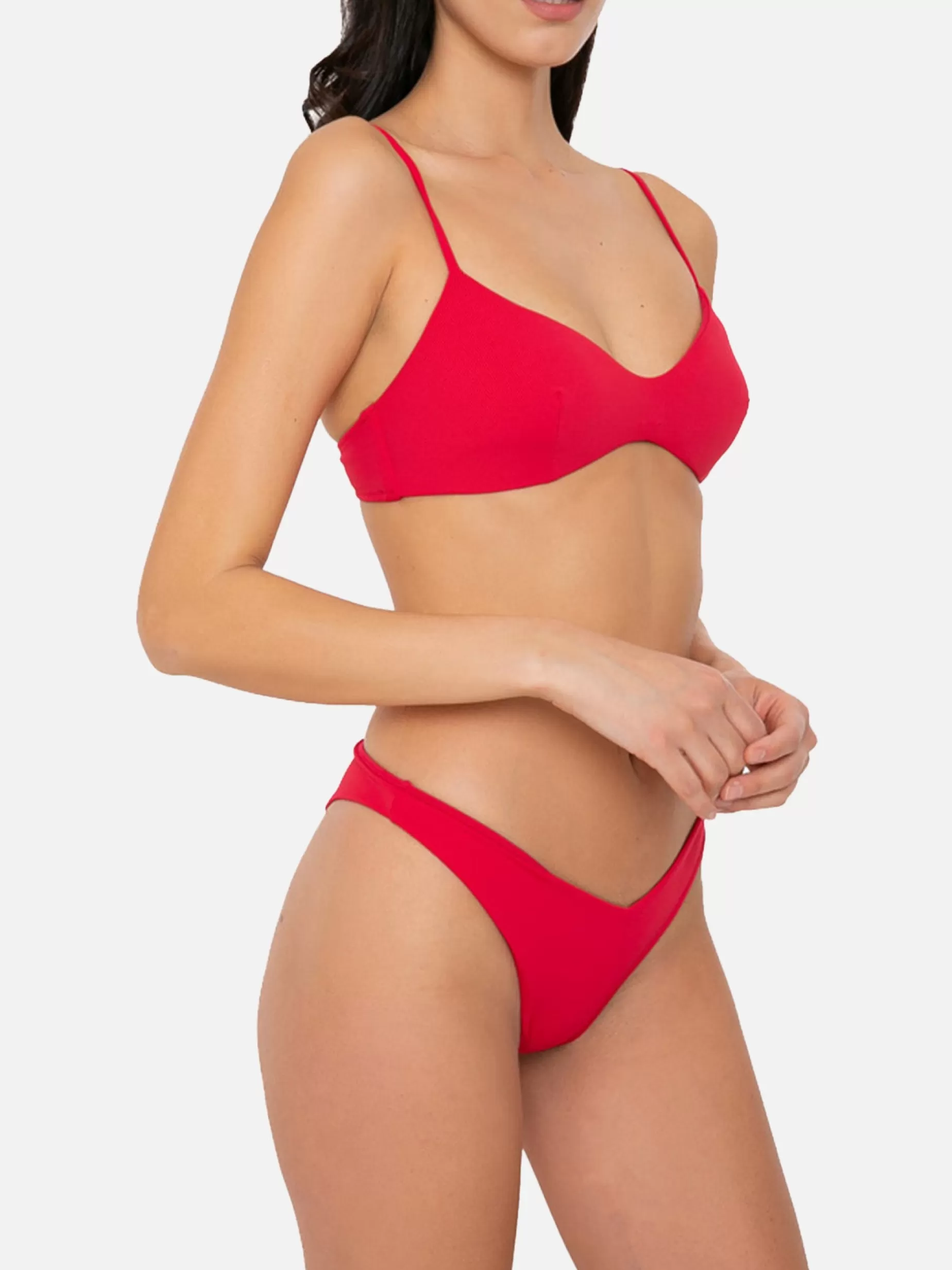 Fashion Bikini a bralette rosso da donna Donna Bikini