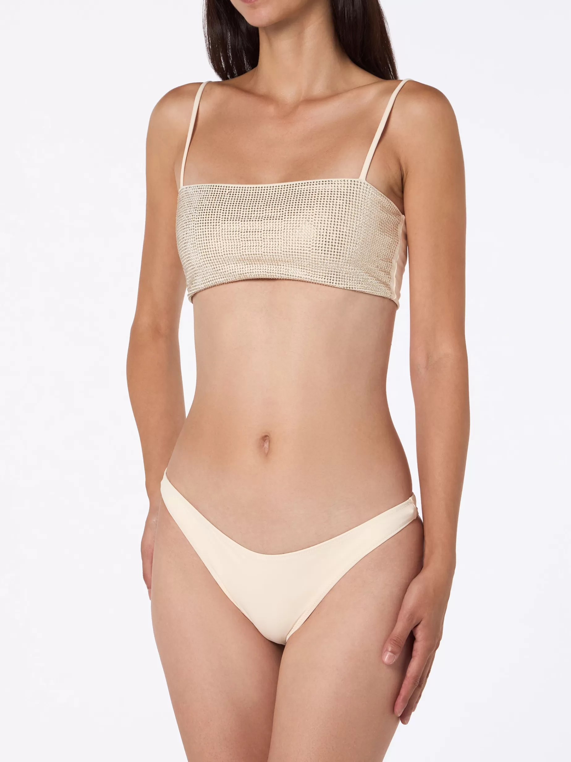 Cheap Bikini a fascia beige da donna Athena Naomi con strass Donna Bikini