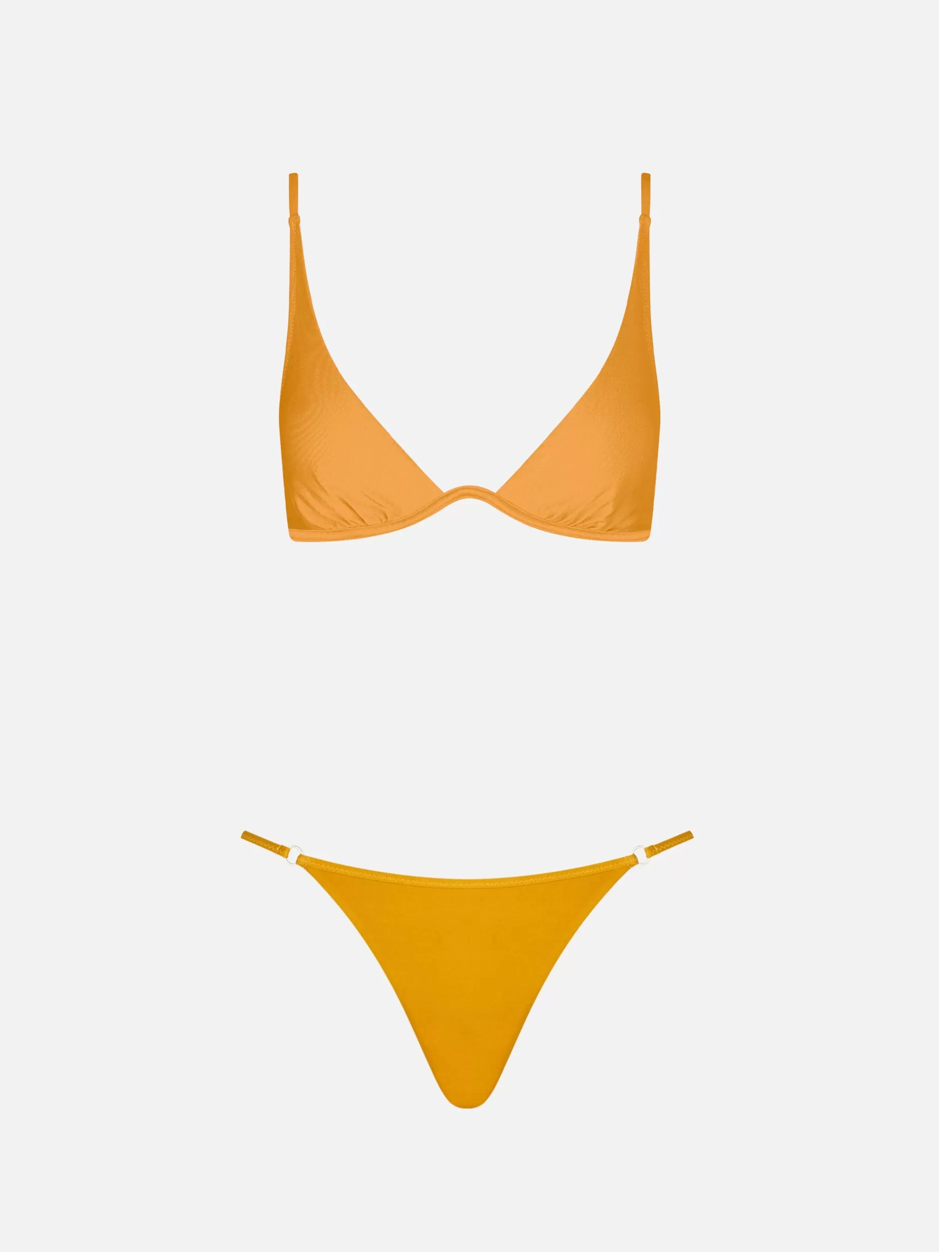 Best Sale Bikini a triangolo con ferretto giallo ocra da donna Winona Jodene Donna Costumi Tinta Unita | Bikini