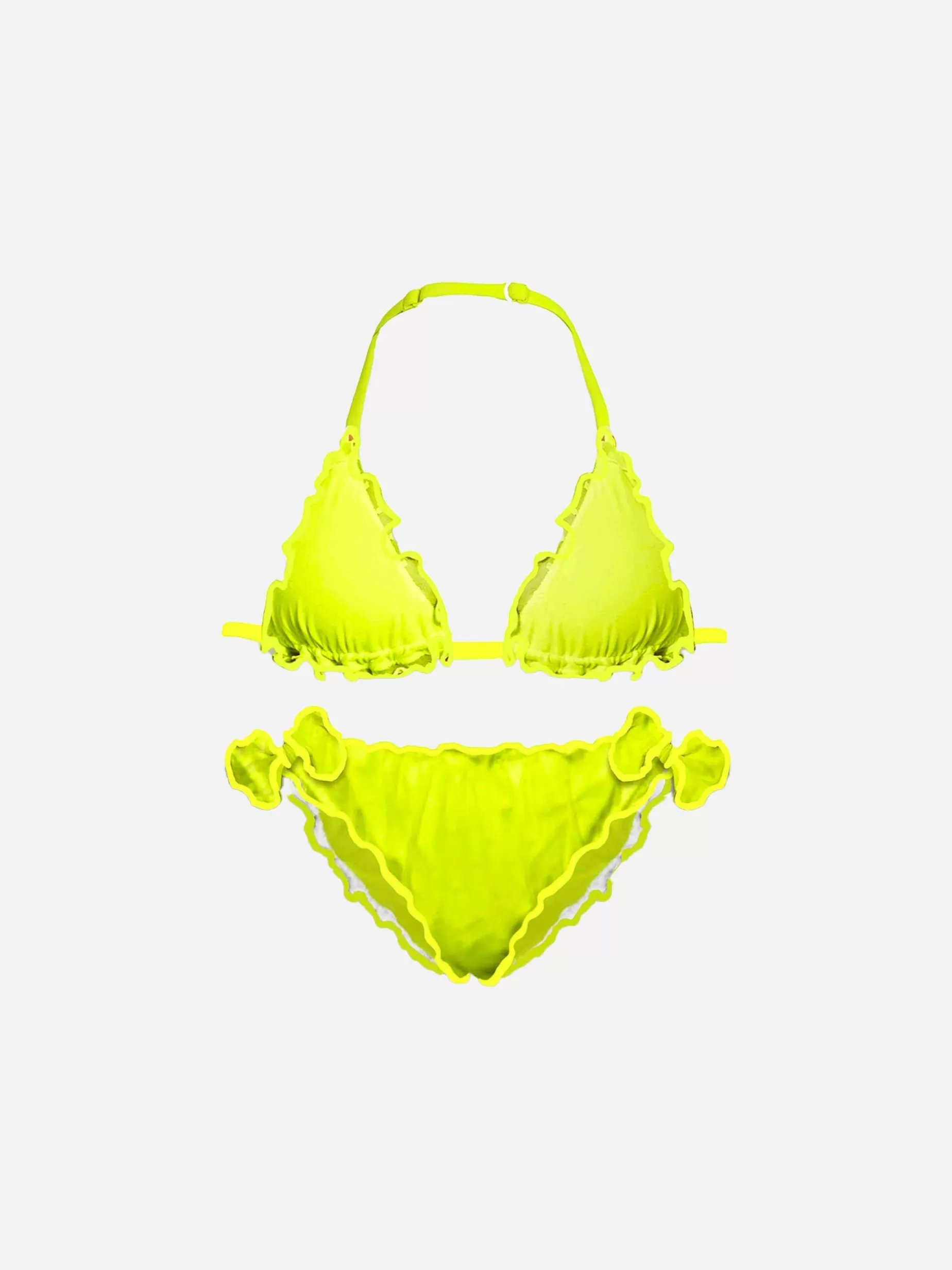 Sale Bikini a triangolo giallo fluo da bambina Costumi Da Bagno Tinta Unita | Bikini E Slip Mare