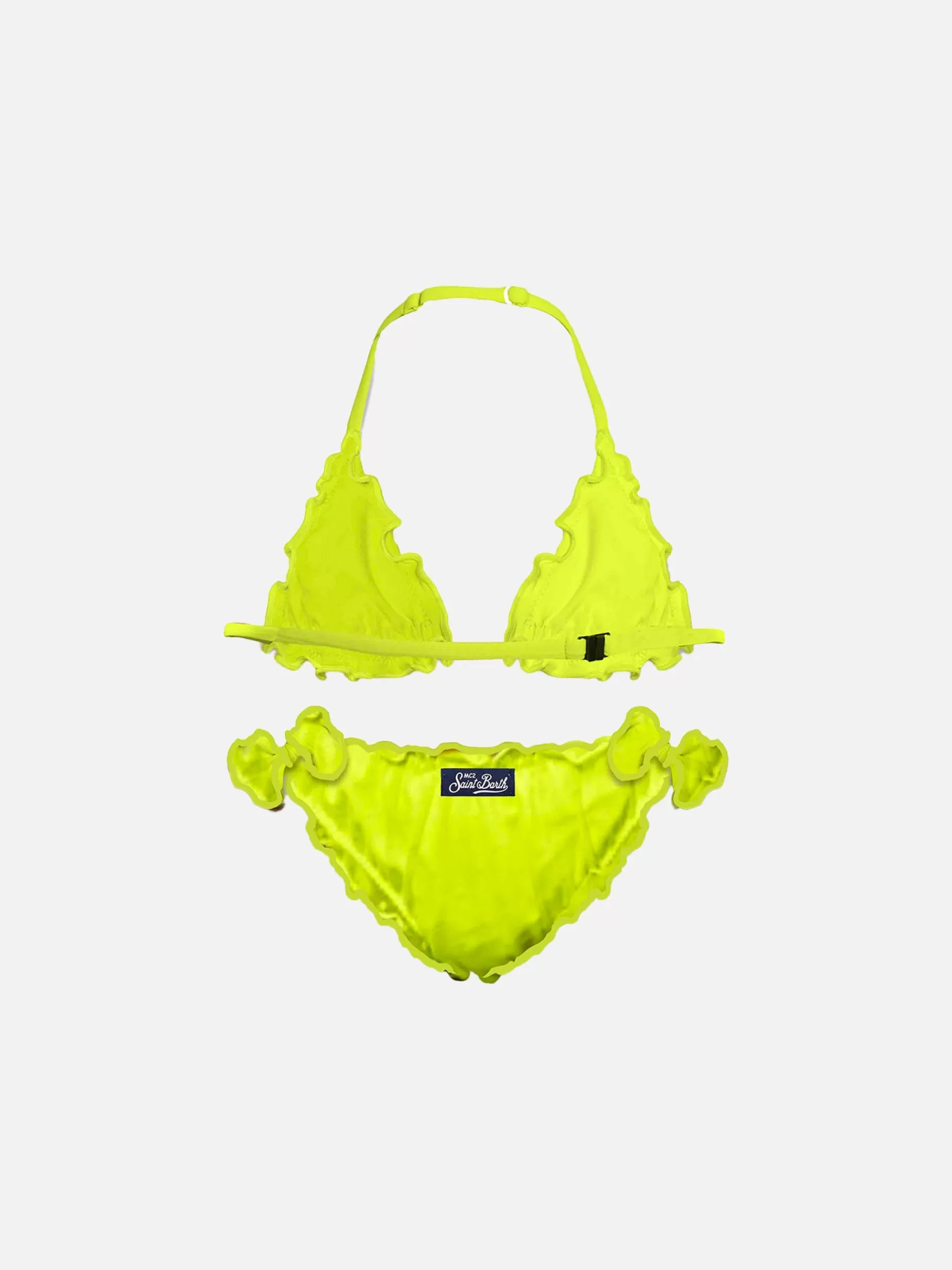 Sale Bikini a triangolo giallo fluo da bambina Costumi Da Bagno Tinta Unita | Bikini E Slip Mare