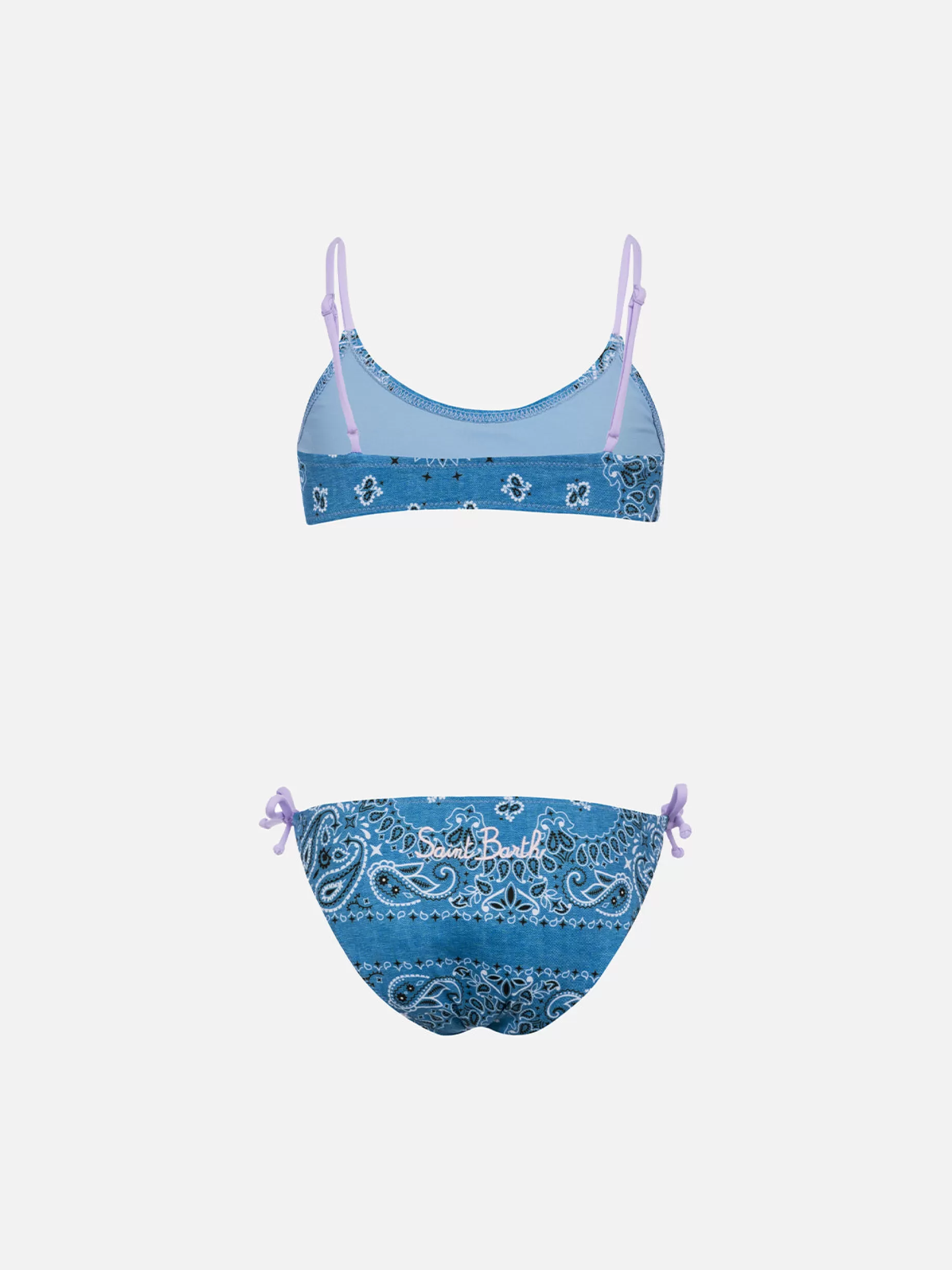 Fashion Bikini bralette da bambina in denim con bandana Jaiden Costumi Da Bagno Stampati | Bikini E Slip Mare