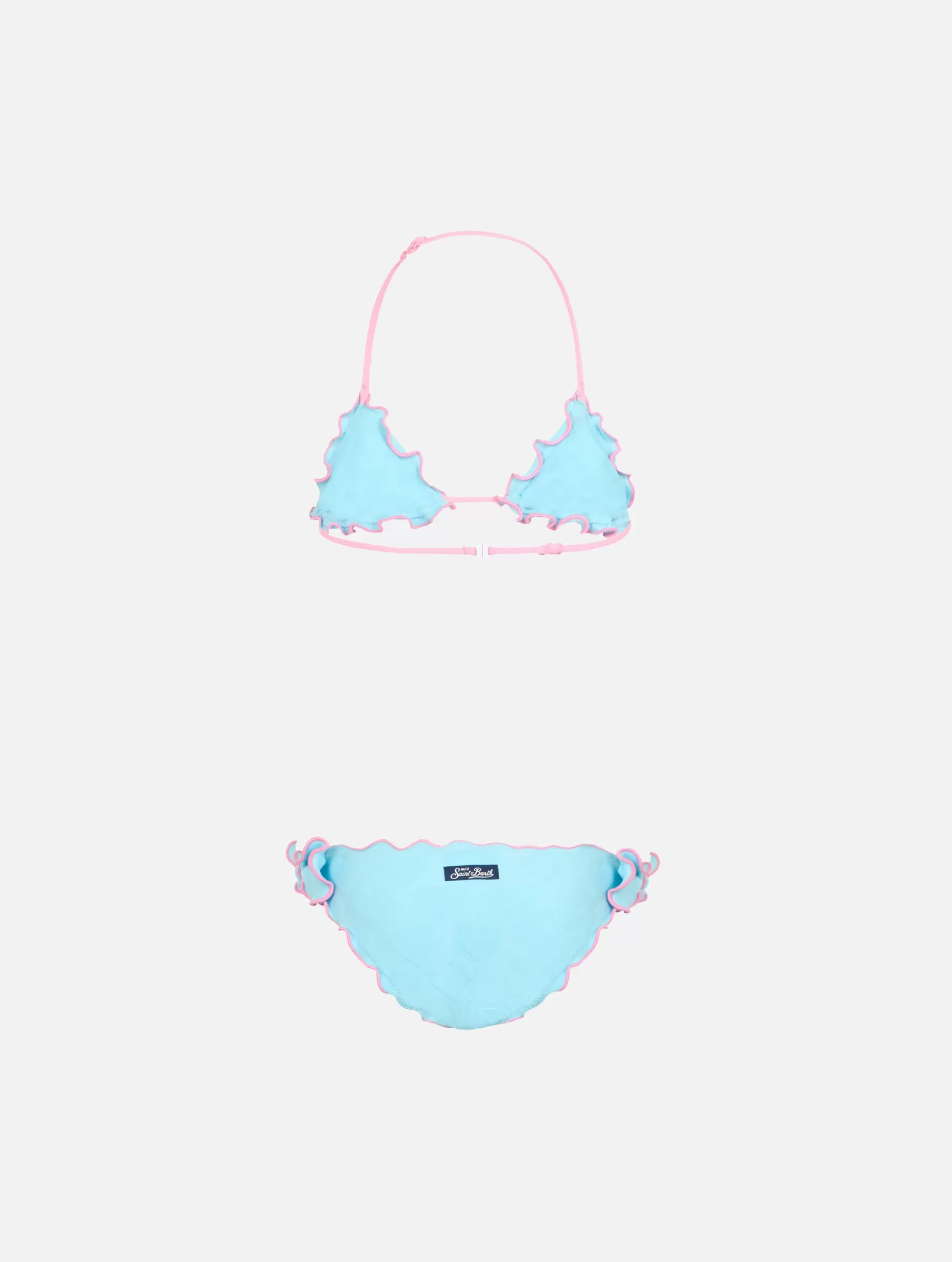 New Bikini classico a triangolo da bambina Cris con stampa cuori in rilievo Costumi Da Bagno Tinta Unita | Bikini E Slip Mare
