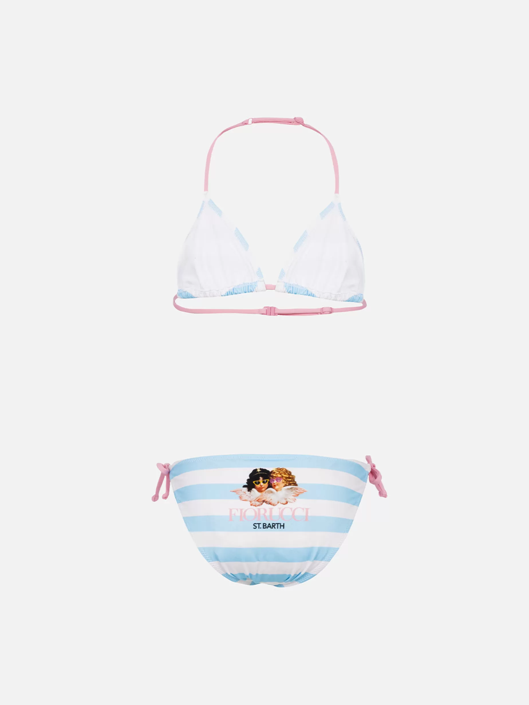 Best Bikini classico a triangolo da bambina Holly con stampa Fiorucci Angel Costumi Da Bagno Stampati | Bikini E Slip Mare