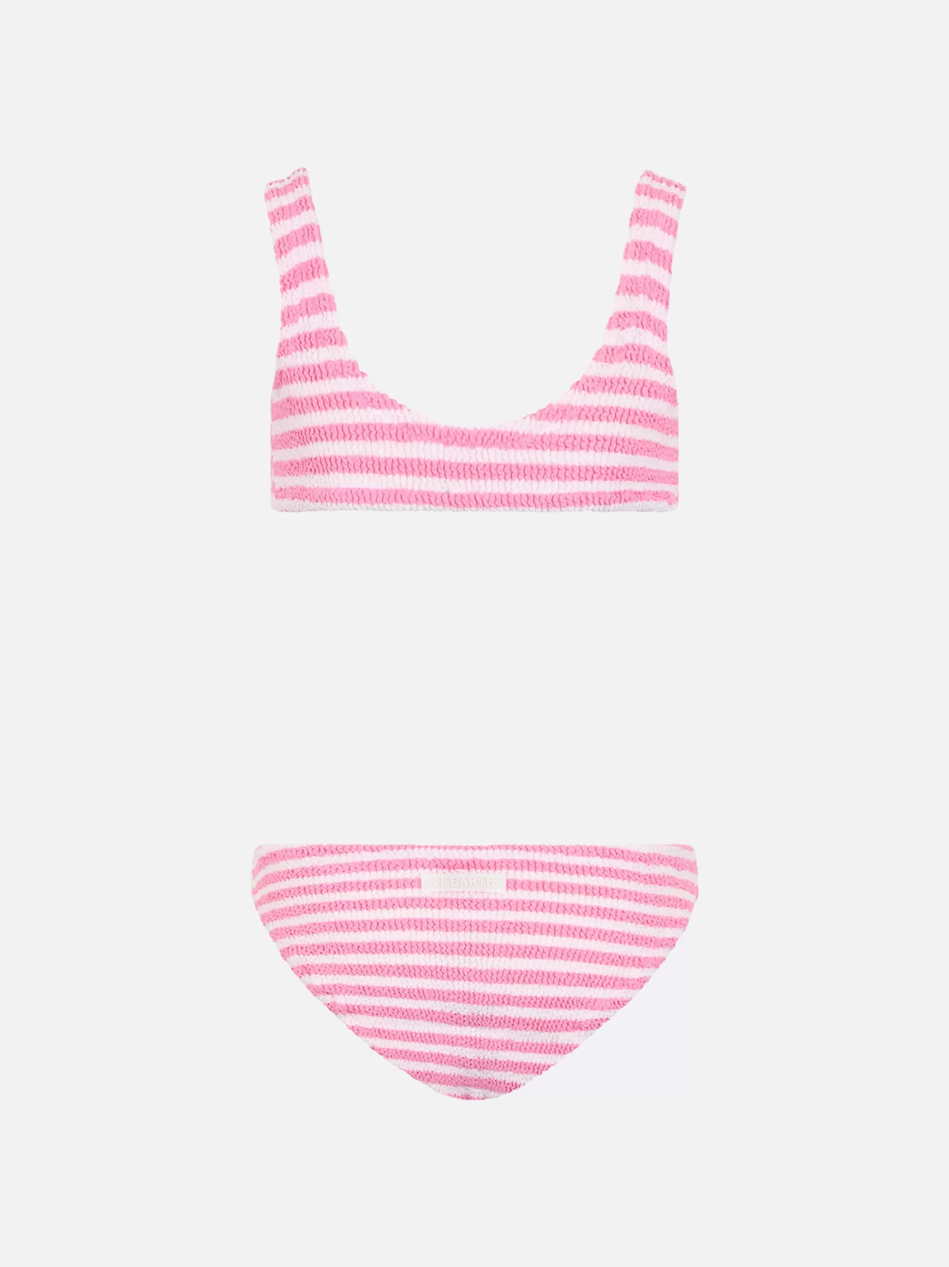 Discount Bikini classico crinkle da bambina a righe rosa Baker Bikini E Slip Mare