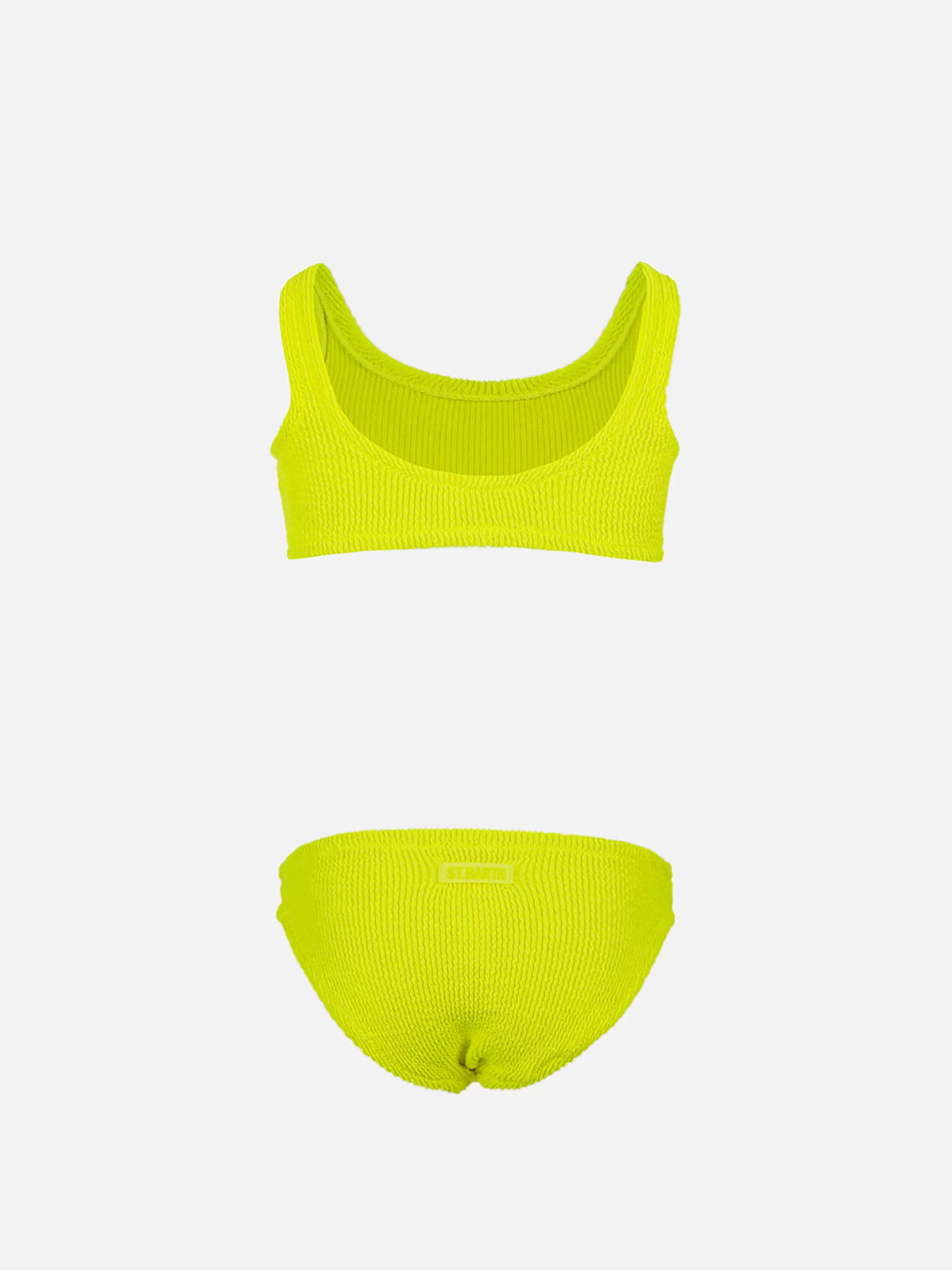 New Bikini classico crinkle da bambina giallo fluo Baker Bikini E Slip Mare | Beachwear