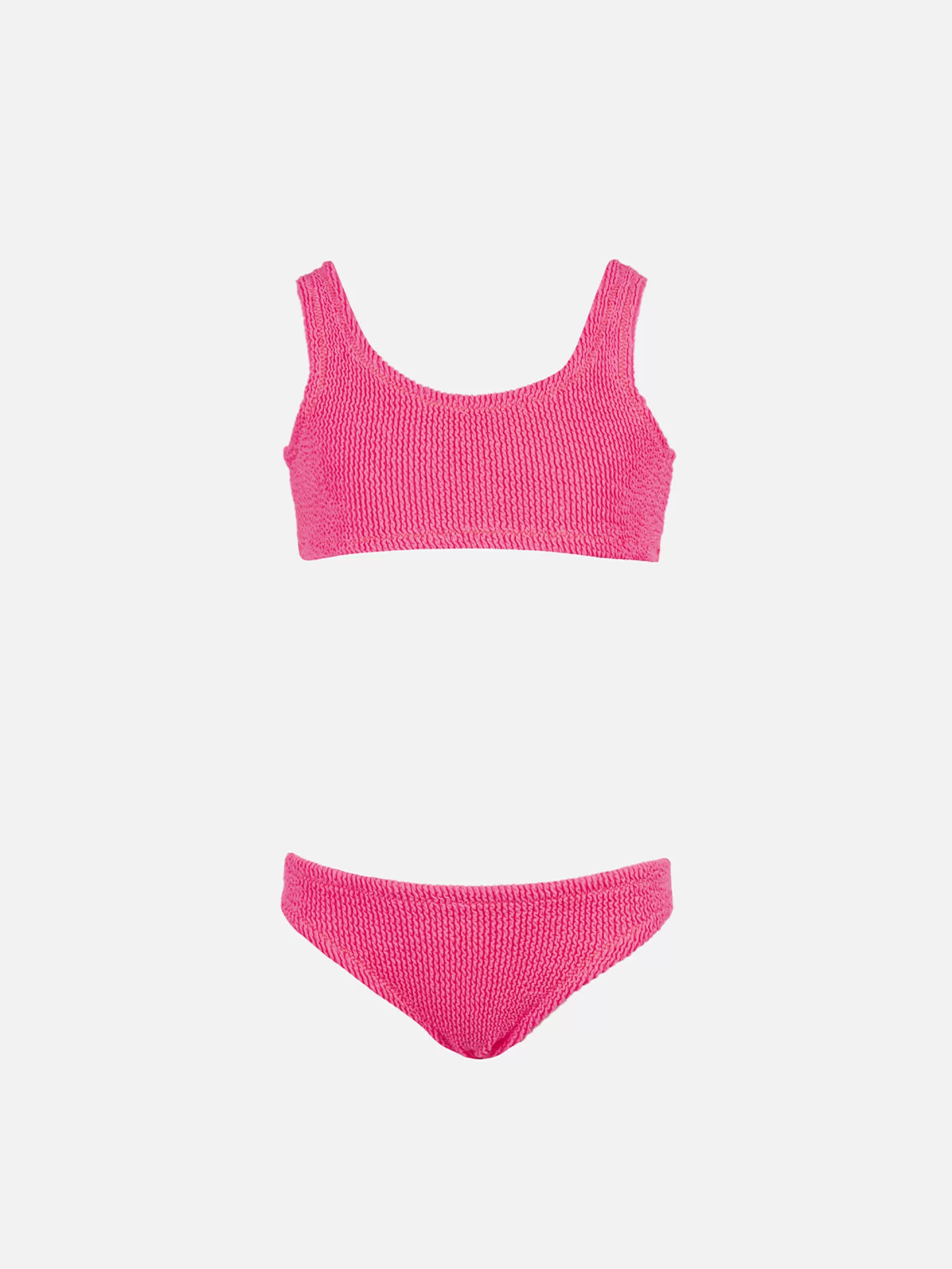 Sale Bikini classico crinkle da bambina rosa fluo Baker Bikini E Slip Mare