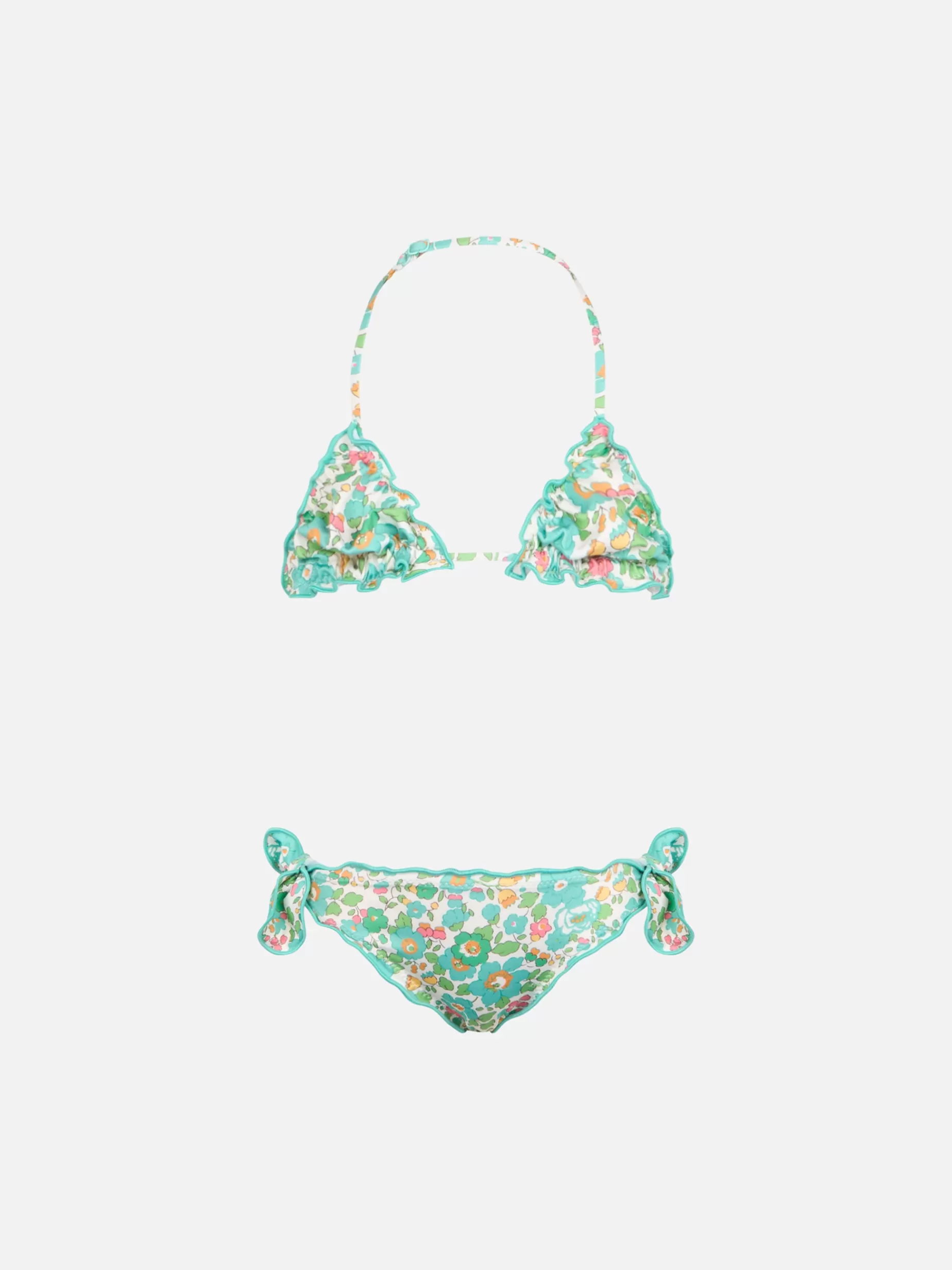 Store Bikini classico da bambina a triangolo Cris con stampa Betsy | REALIZZATO CON TESSUTO LIBERTY Bikini E Slip Mare | Beachwear
