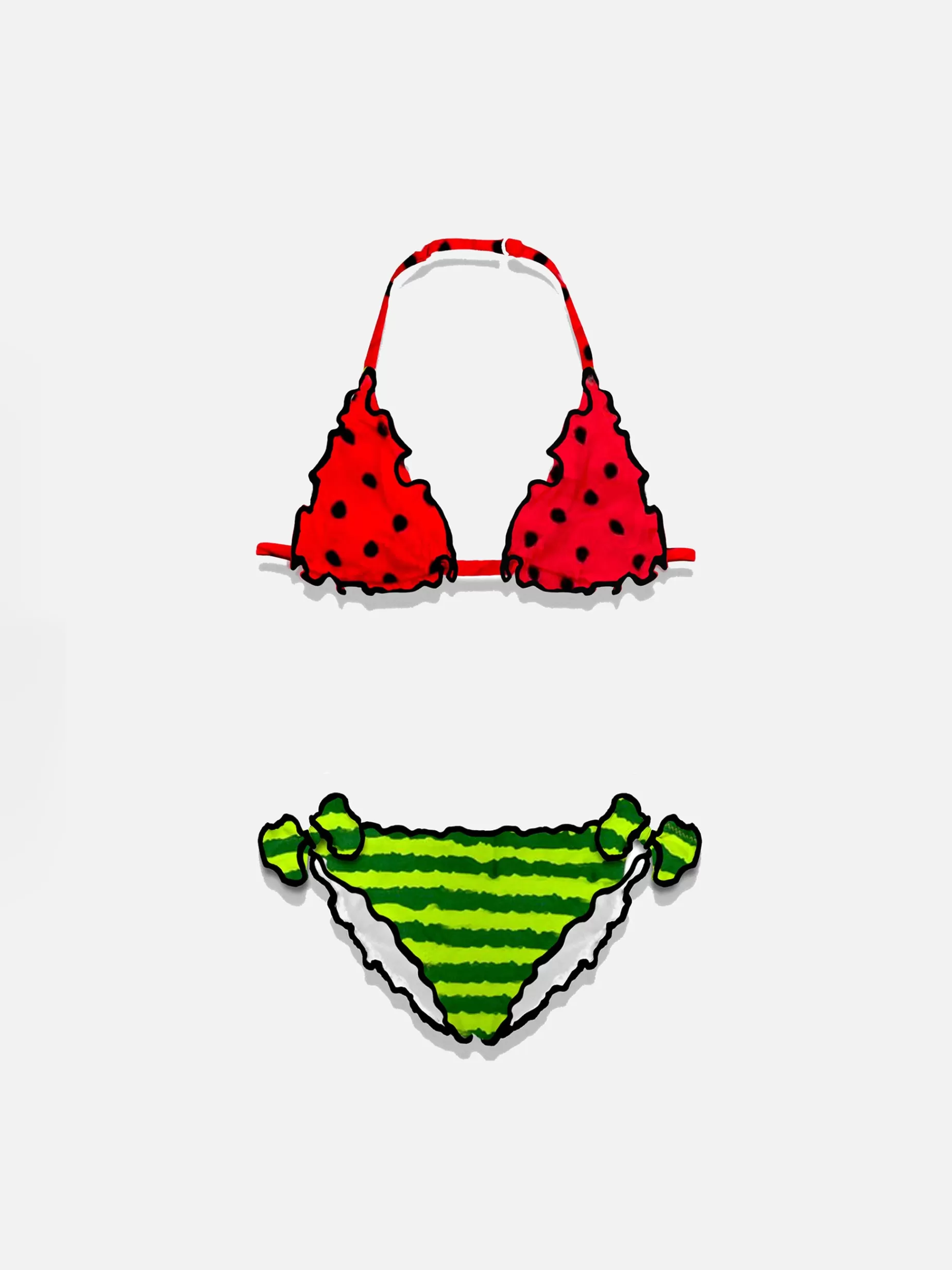 Shop Bikini da bambina a triangolo con stampa anguria Costumi Da Bagno Stampati | Bikini E Slip Mare