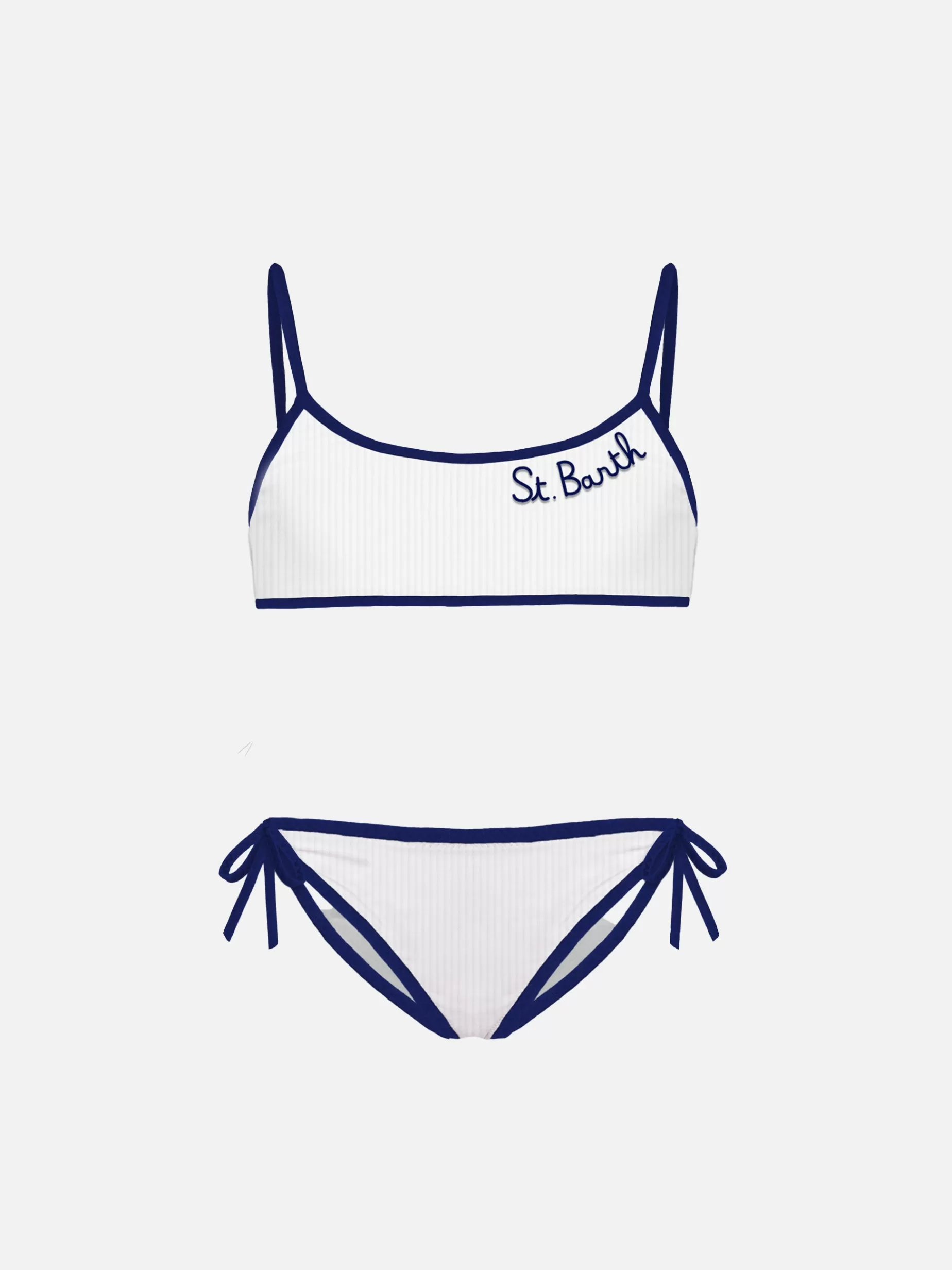 Clearance Bikini da bambina a bralette bianco Costumi Da Bagno Tinta Unita | Bikini E Slip Mare
