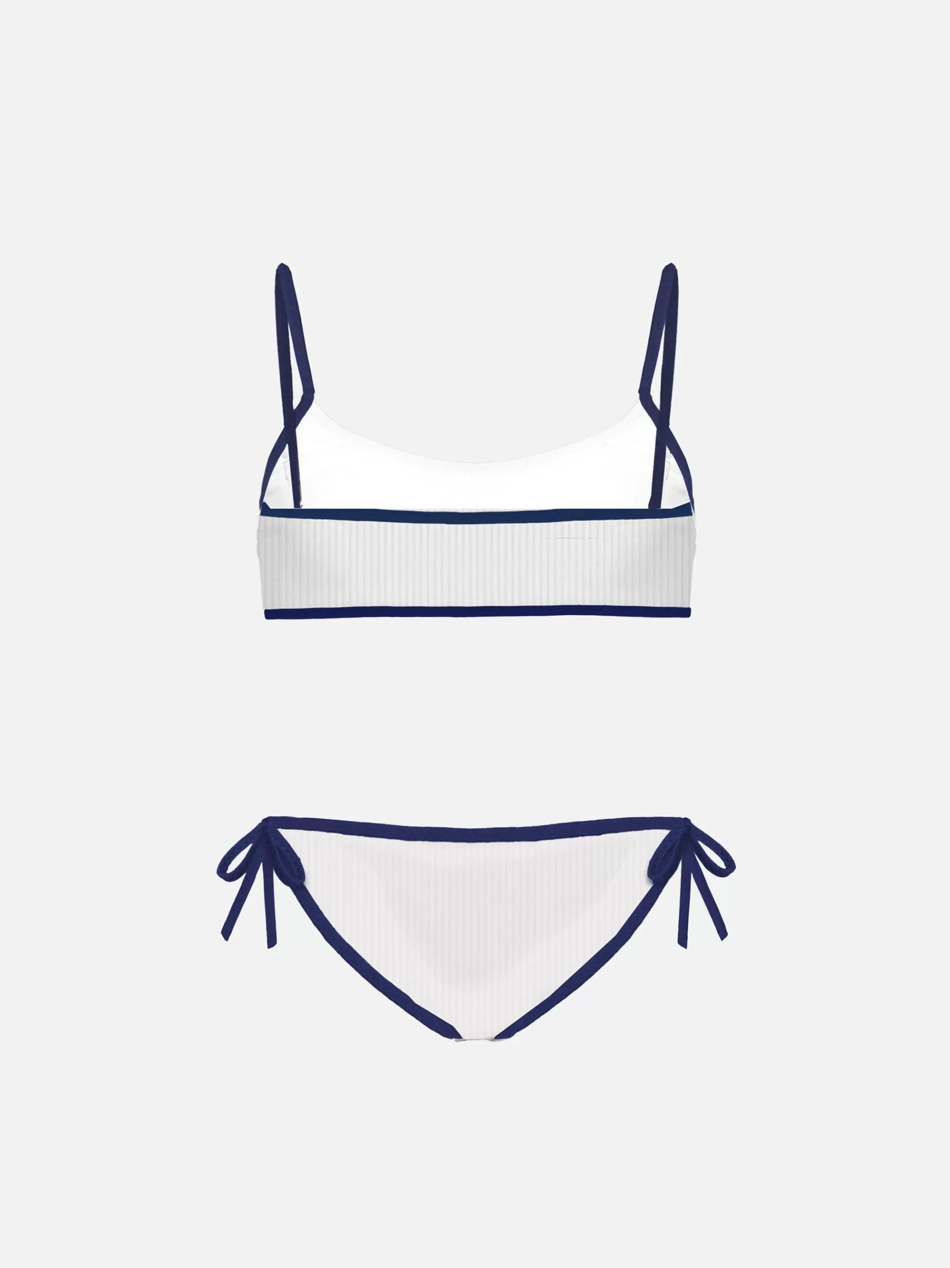 Clearance Bikini da bambina a bralette bianco Costumi Da Bagno Tinta Unita | Bikini E Slip Mare