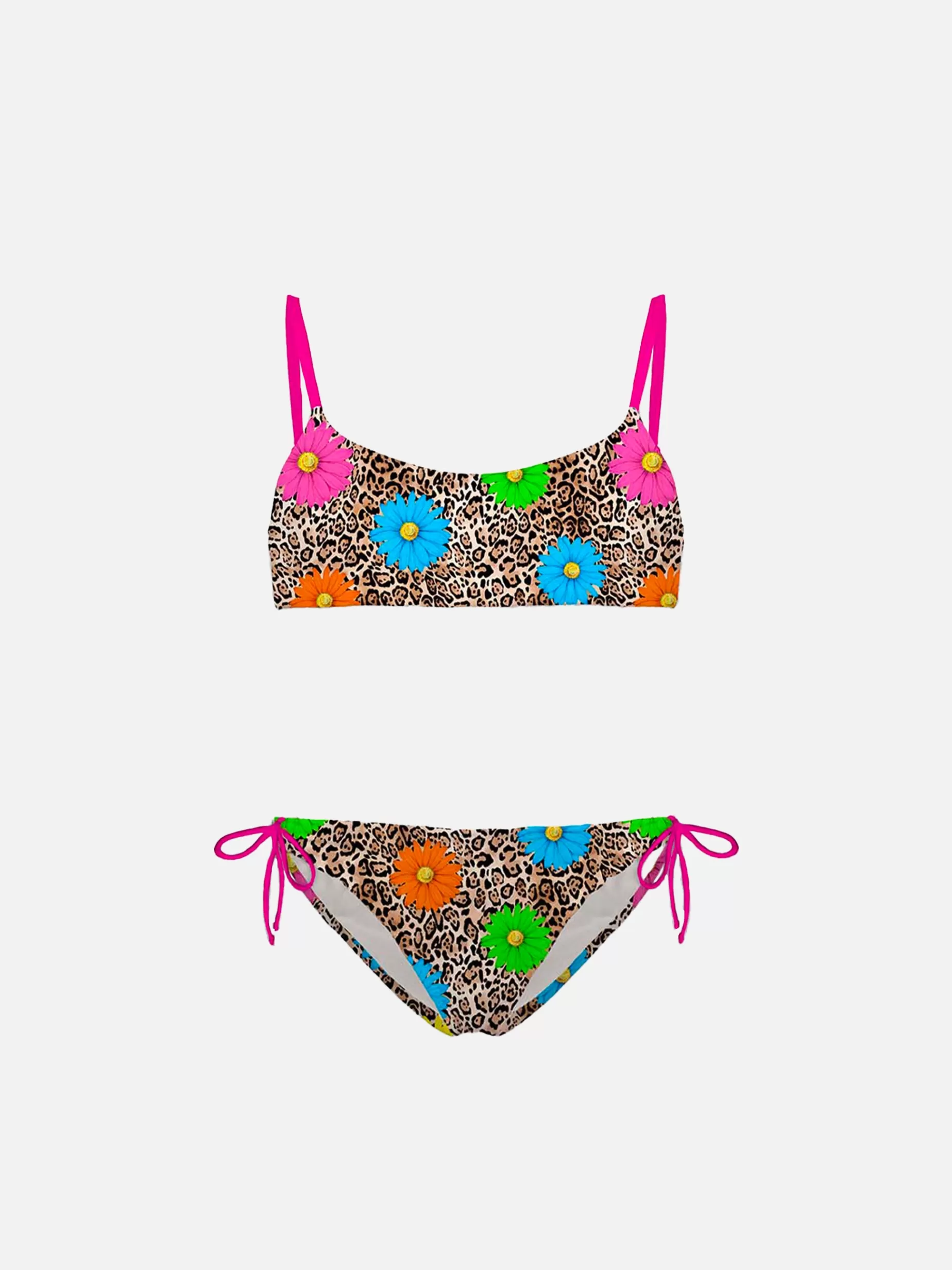 Clearance Bikini da bambina a bralette con stampa leopardata Costumi Da Bagno Stampati | Bikini E Slip Mare