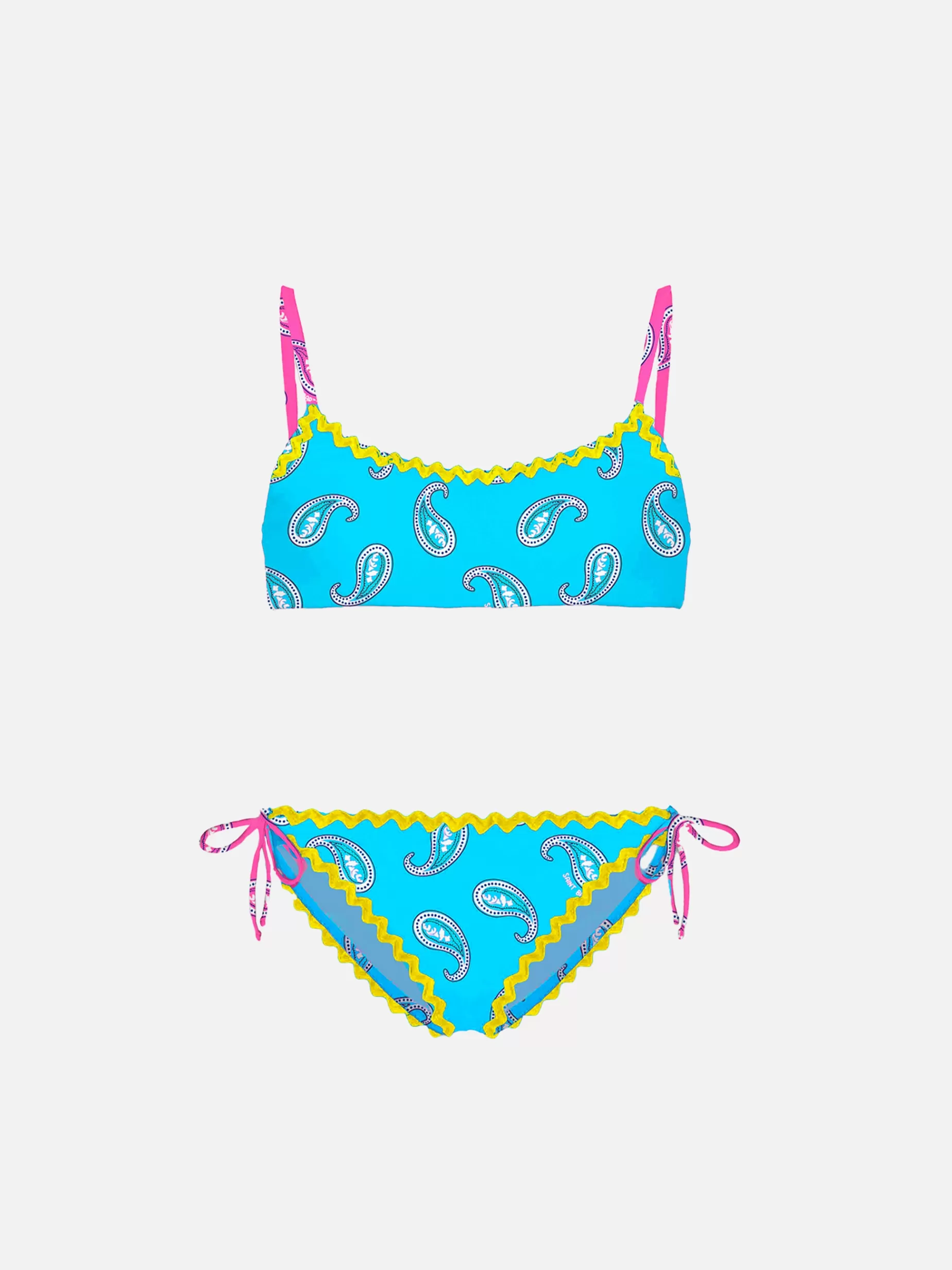 Clearance Bikini da bambina a bralette con stampa paisley Costumi Da Bagno Stampati | Bikini E Slip Mare