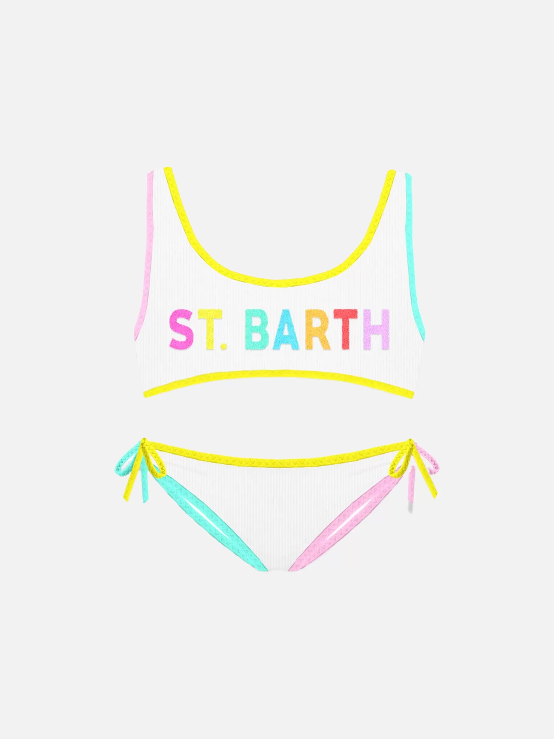 Outlet Bikini da bambina a bralette con toppa St Barth Bikini E Slip Mare