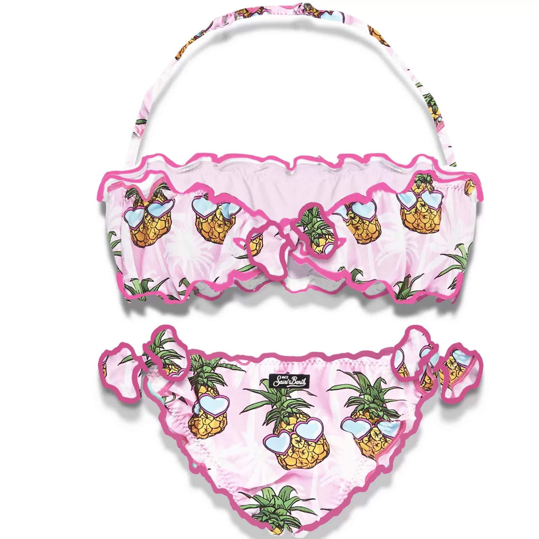 Store Bikini da bambina a fascia con stampa ananas Costumi Da Bagno Stampati | Bikini E Slip Mare