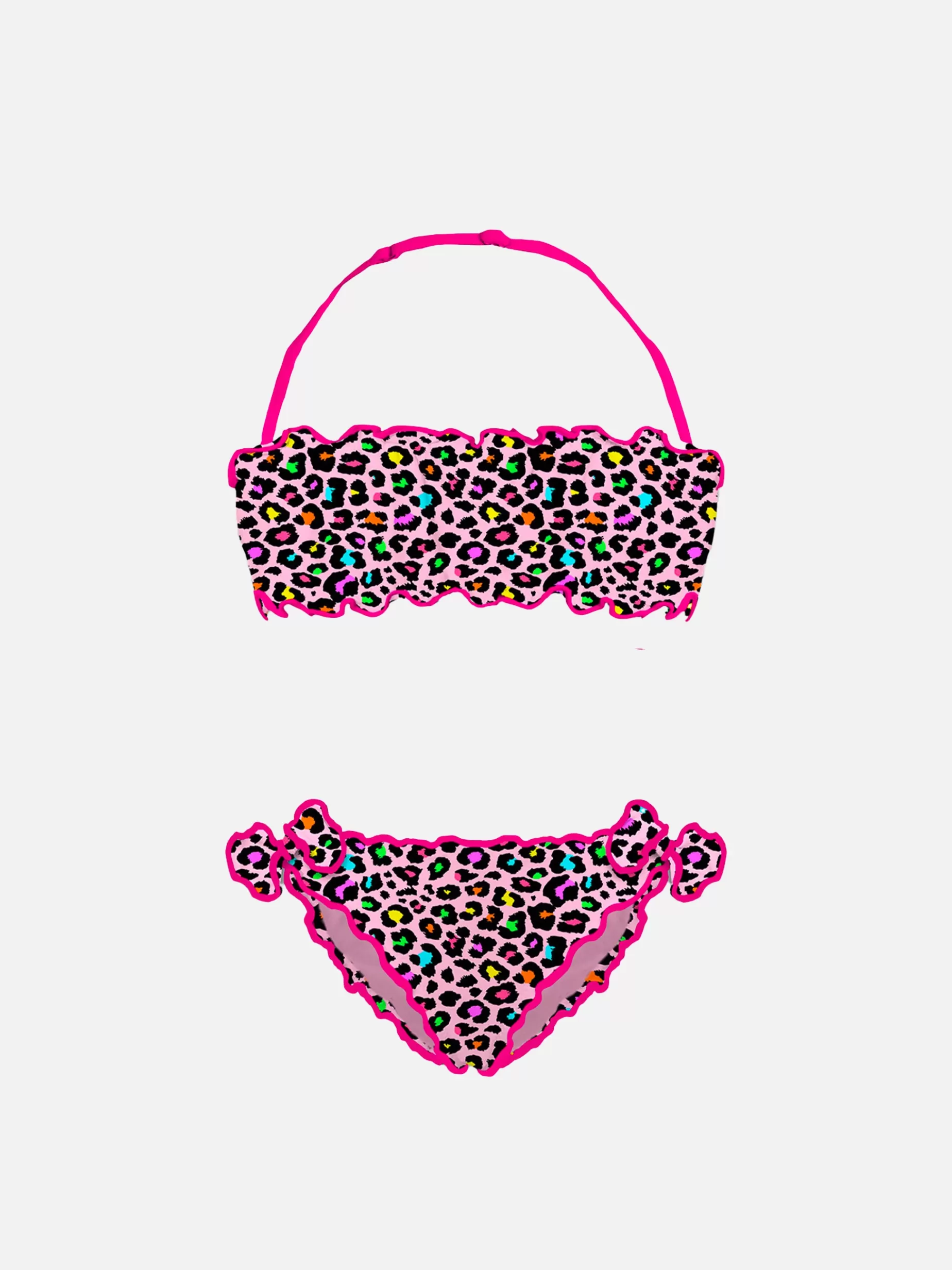 Online Bikini da bambina a fascia con stampa leopardata Costumi Da Bagno Stampati | Bikini E Slip Mare