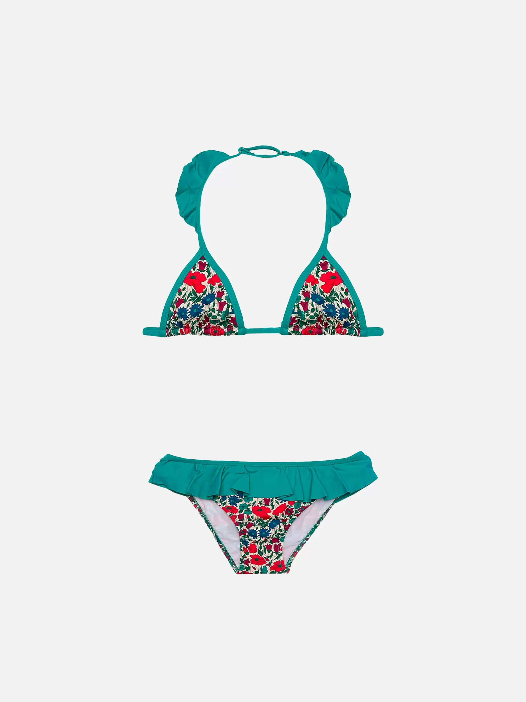 Cheap Bikini da bambina a triangolo | Realizzato con tessuto Liberty Bikini E Slip Mare