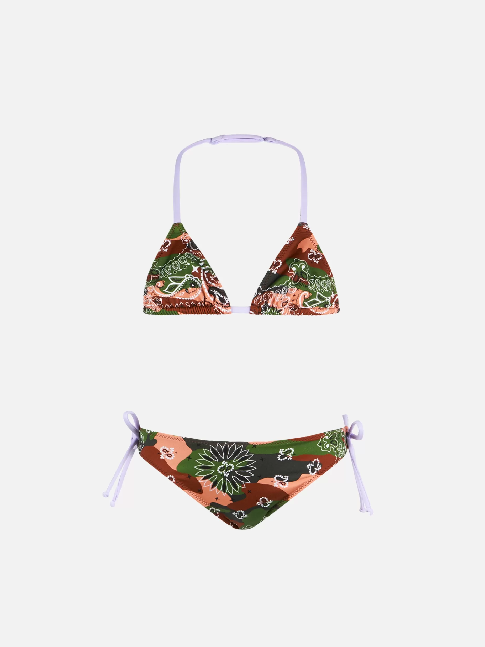 Cheap Bikini da bambina a triangolo con stampa bandana mimetica Costumi Da Bagno Stampati | Bikini E Slip Mare