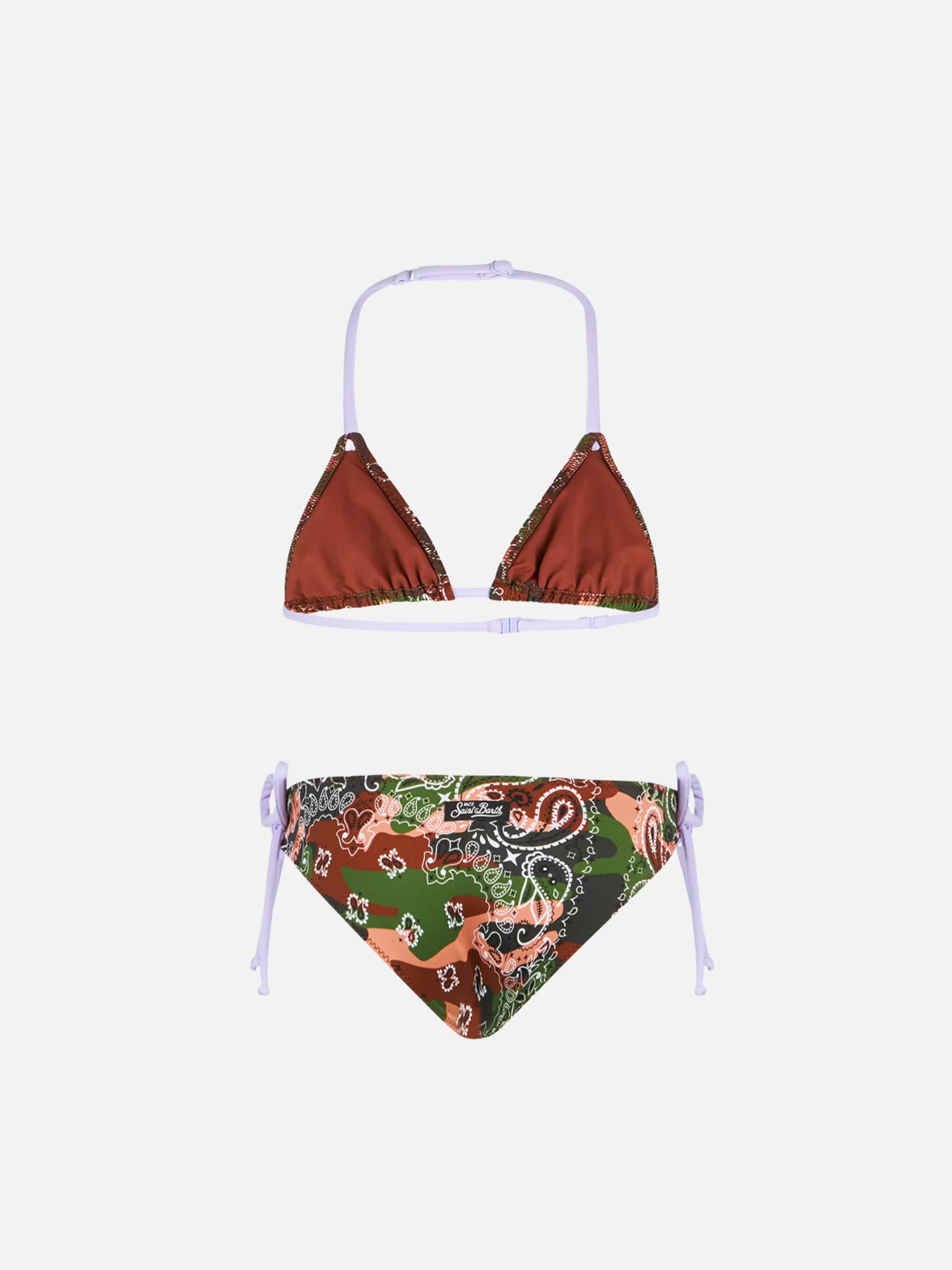 Cheap Bikini da bambina a triangolo con stampa bandana mimetica Costumi Da Bagno Stampati | Bikini E Slip Mare