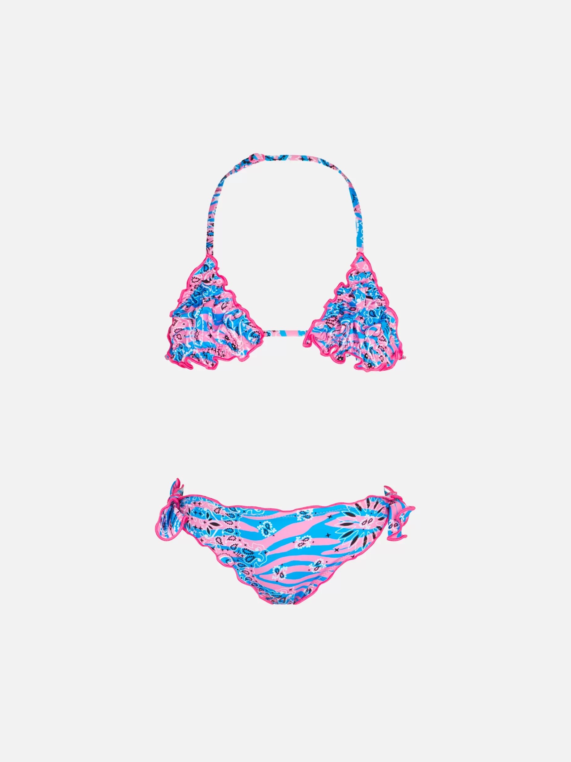 Cheap Bikini da bambina a triangolo con stampa bandana zebrata Costumi Da Bagno Stampati | Bikini E Slip Mare