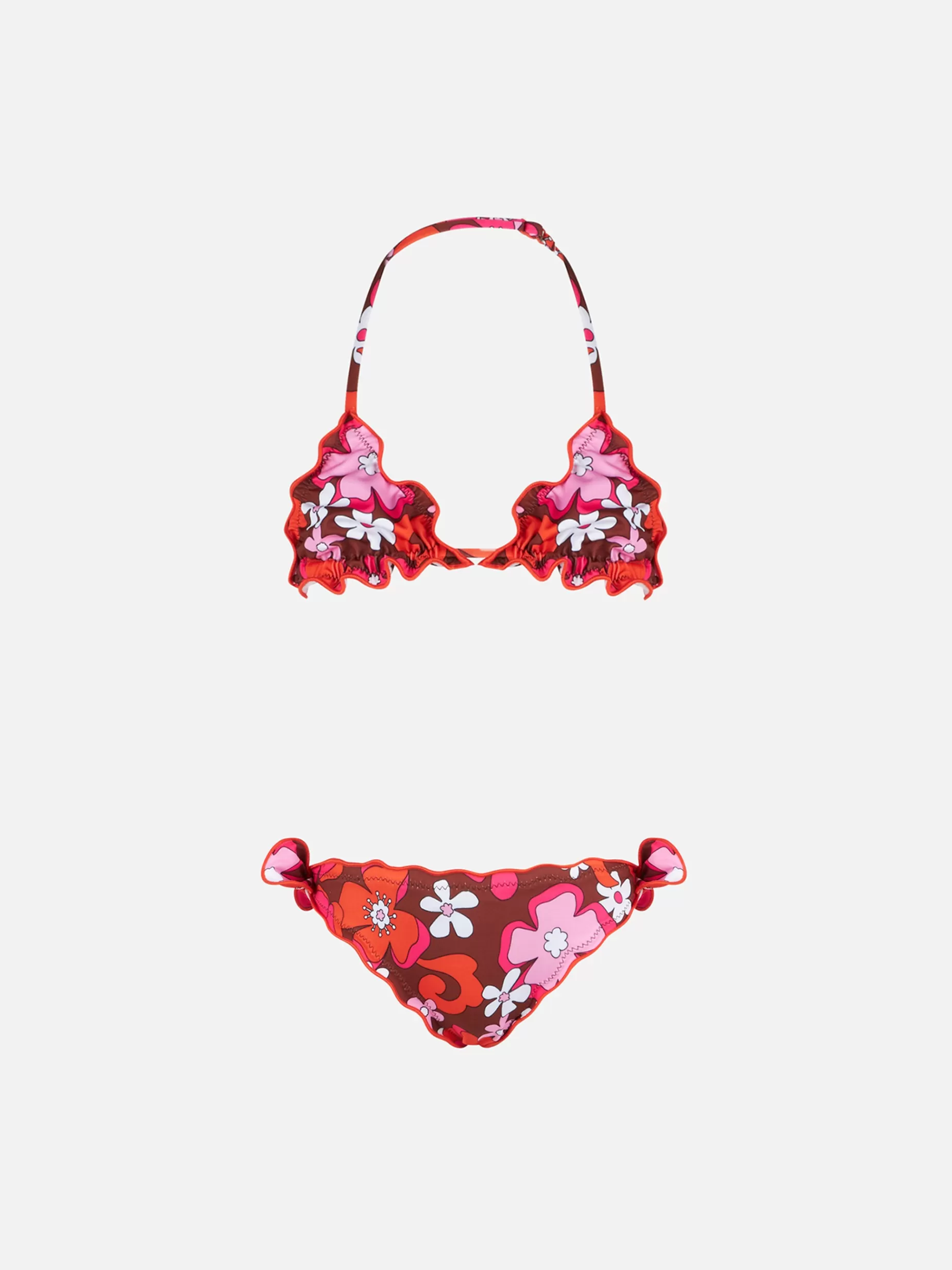 Clearance Bikini da bambina a triangolo con stampa fiori Costumi Da Bagno Stampati | Bikini E Slip Mare