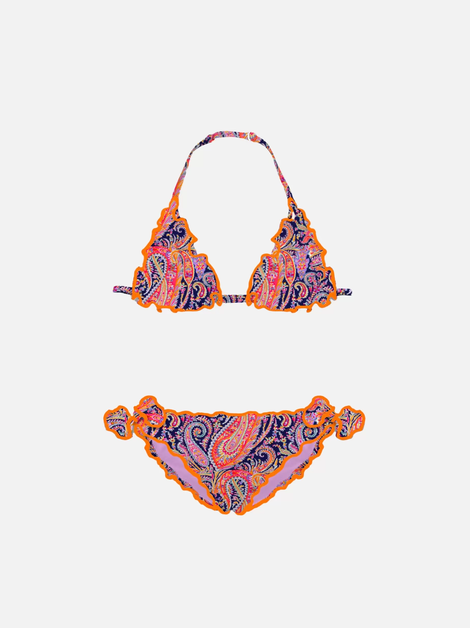 Sale Bikini da bambina a triangolo con stampa Liberty | EDIZIONE SPECIALE LIBERTY Bikini E Slip Mare | Beachwear