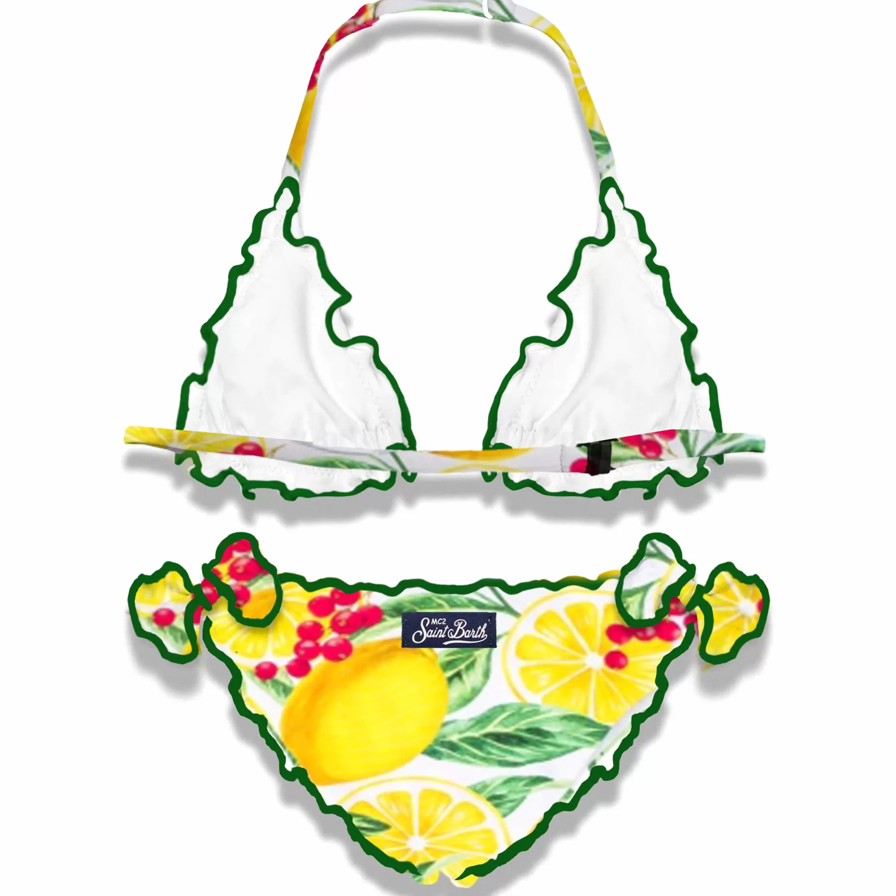 Shop Bikini da bambina a triangolo con stampa limoni Costumi Da Bagno Stampati | Bikini E Slip Mare