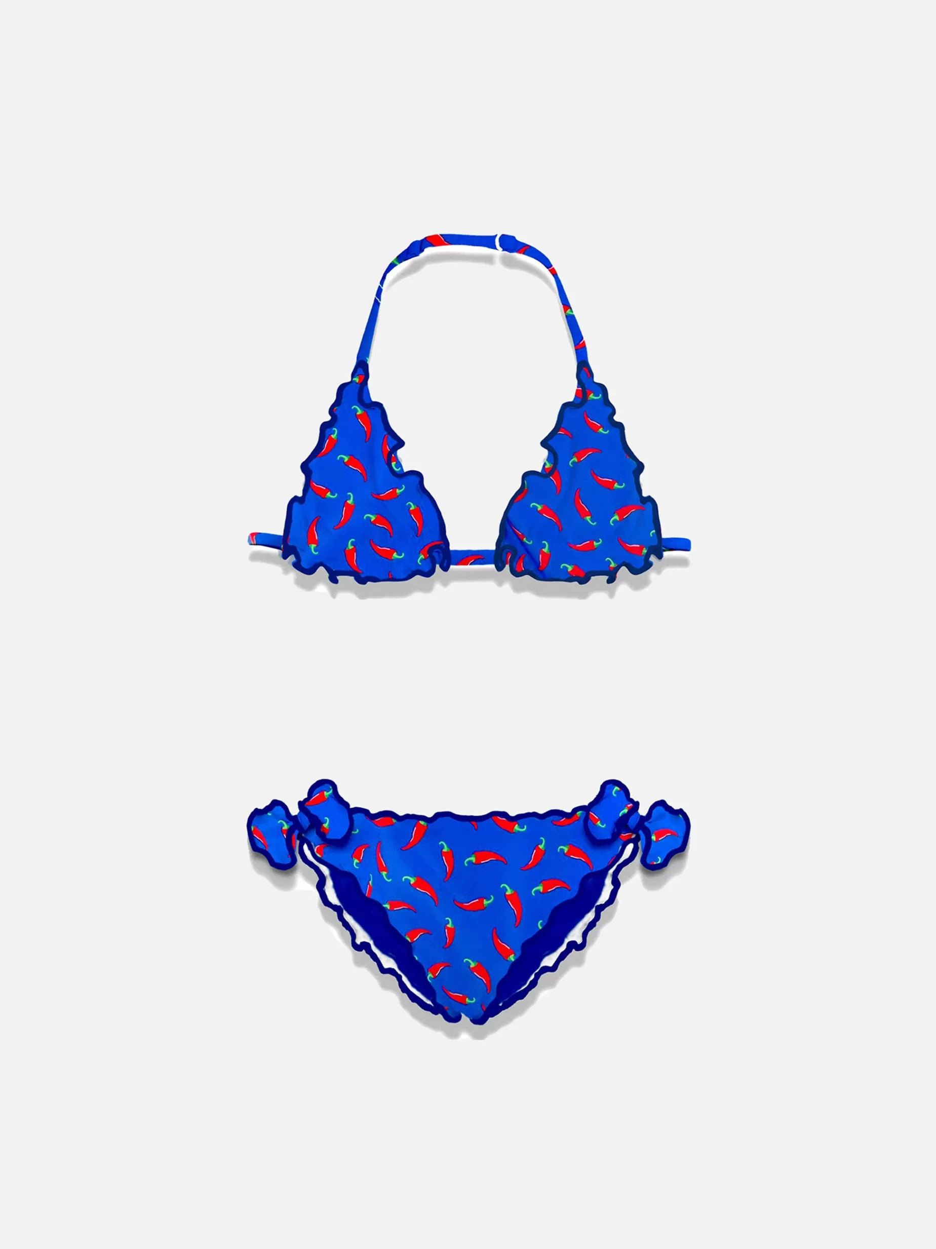 Shop Bikini da bambina a triangolo con stampa peperoncino Costumi Da Bagno Stampati | Bikini E Slip Mare