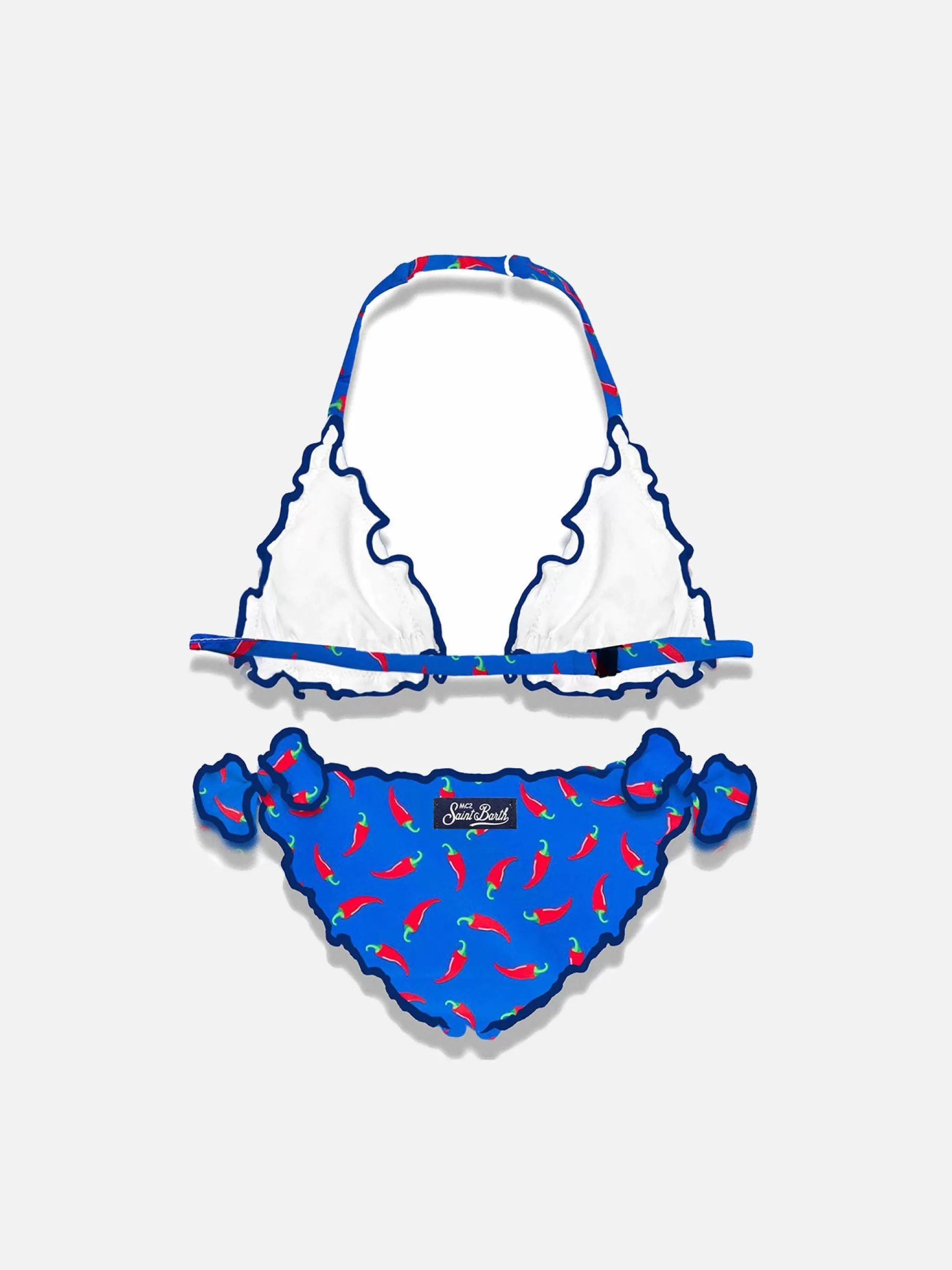 Shop Bikini da bambina a triangolo con stampa peperoncino Costumi Da Bagno Stampati | Bikini E Slip Mare