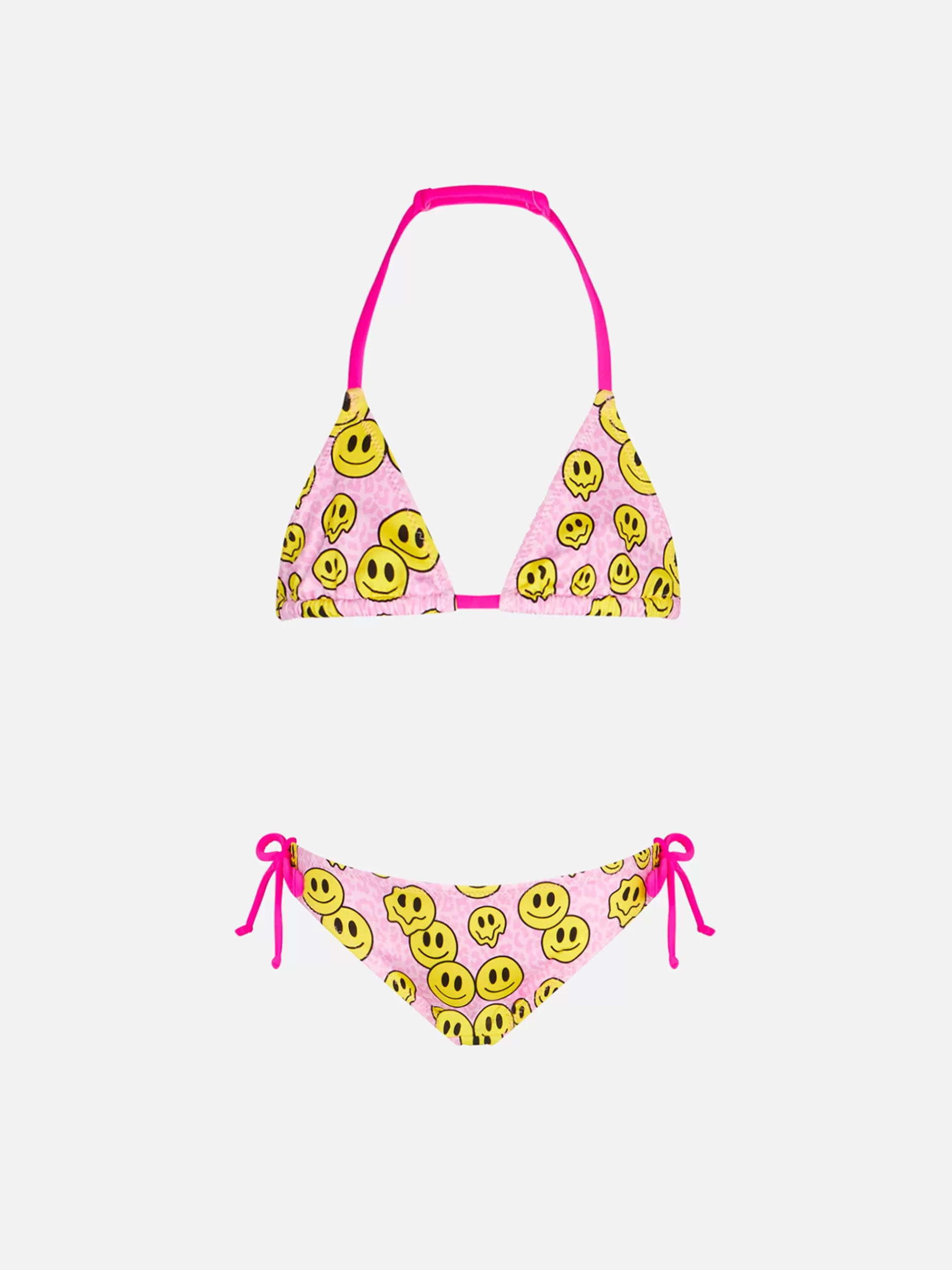 Outlet Bikini da bambina a triangolo con stampa sorrisi Costumi Da Bagno Stampati | Bikini E Slip Mare