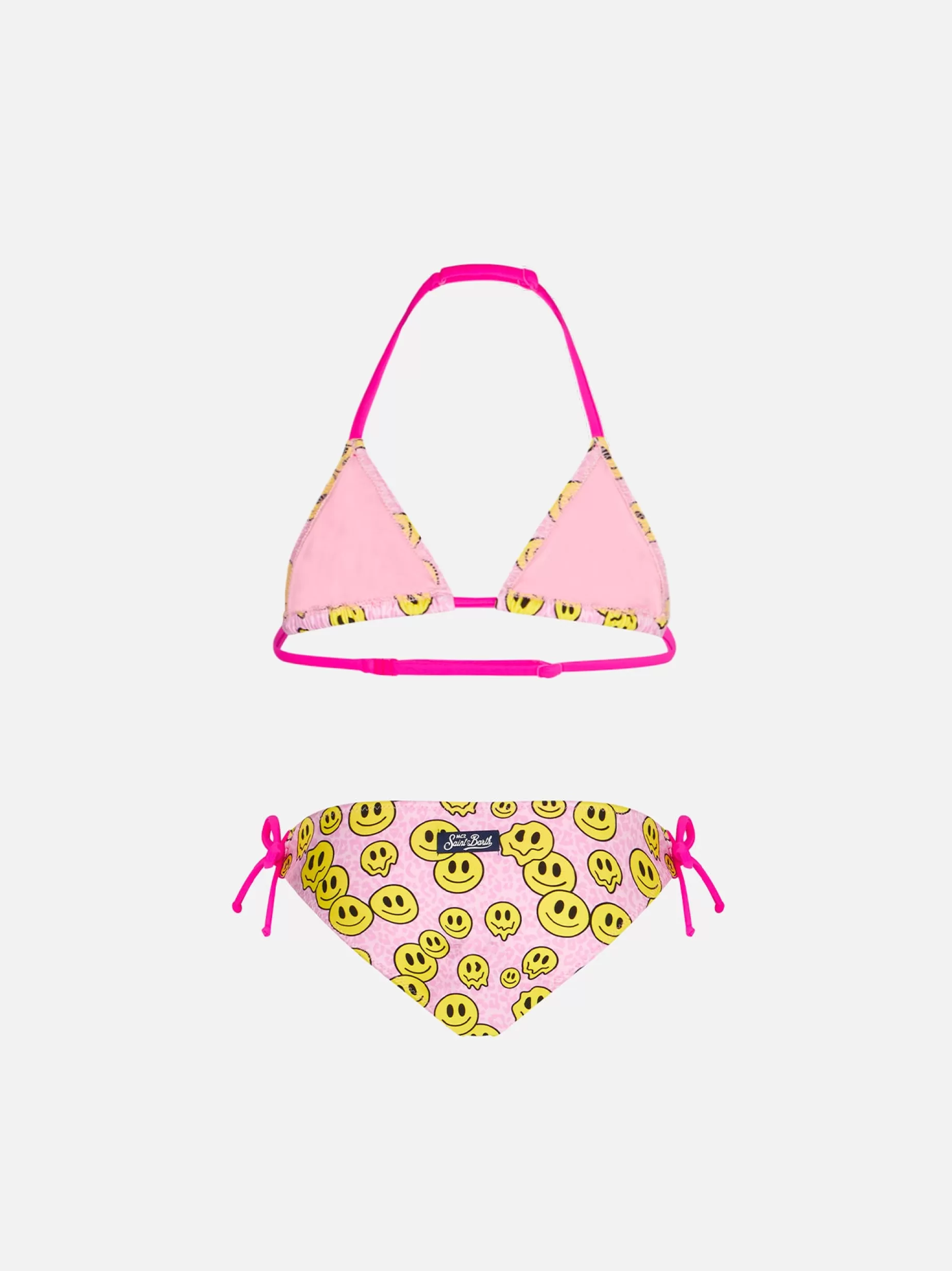 Outlet Bikini da bambina a triangolo con stampa sorrisi Costumi Da Bagno Stampati | Bikini E Slip Mare