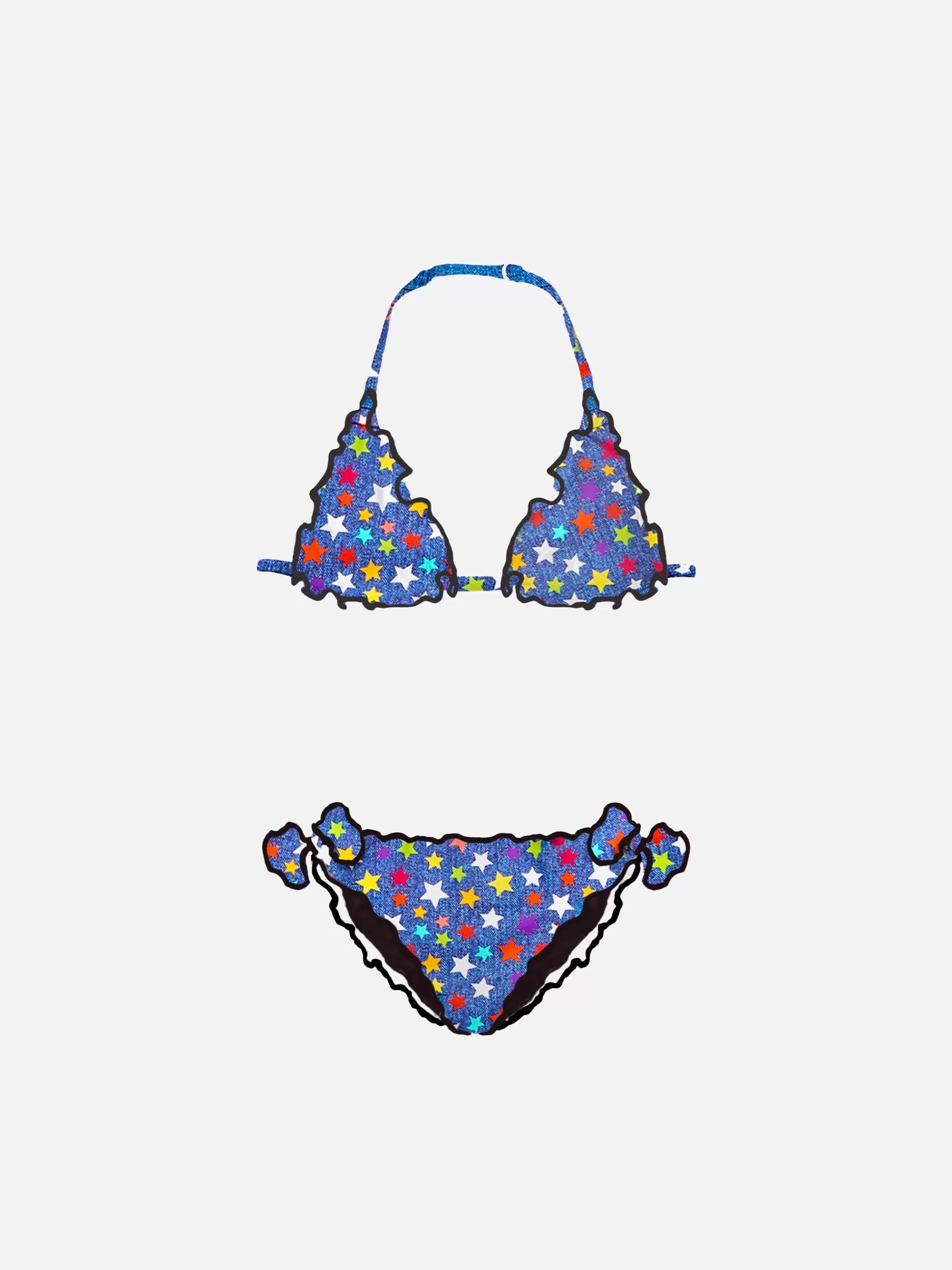 Discount Bikini da bambina a triangolo con stampa stelle Costumi Da Bagno Stampati | Bikini E Slip Mare