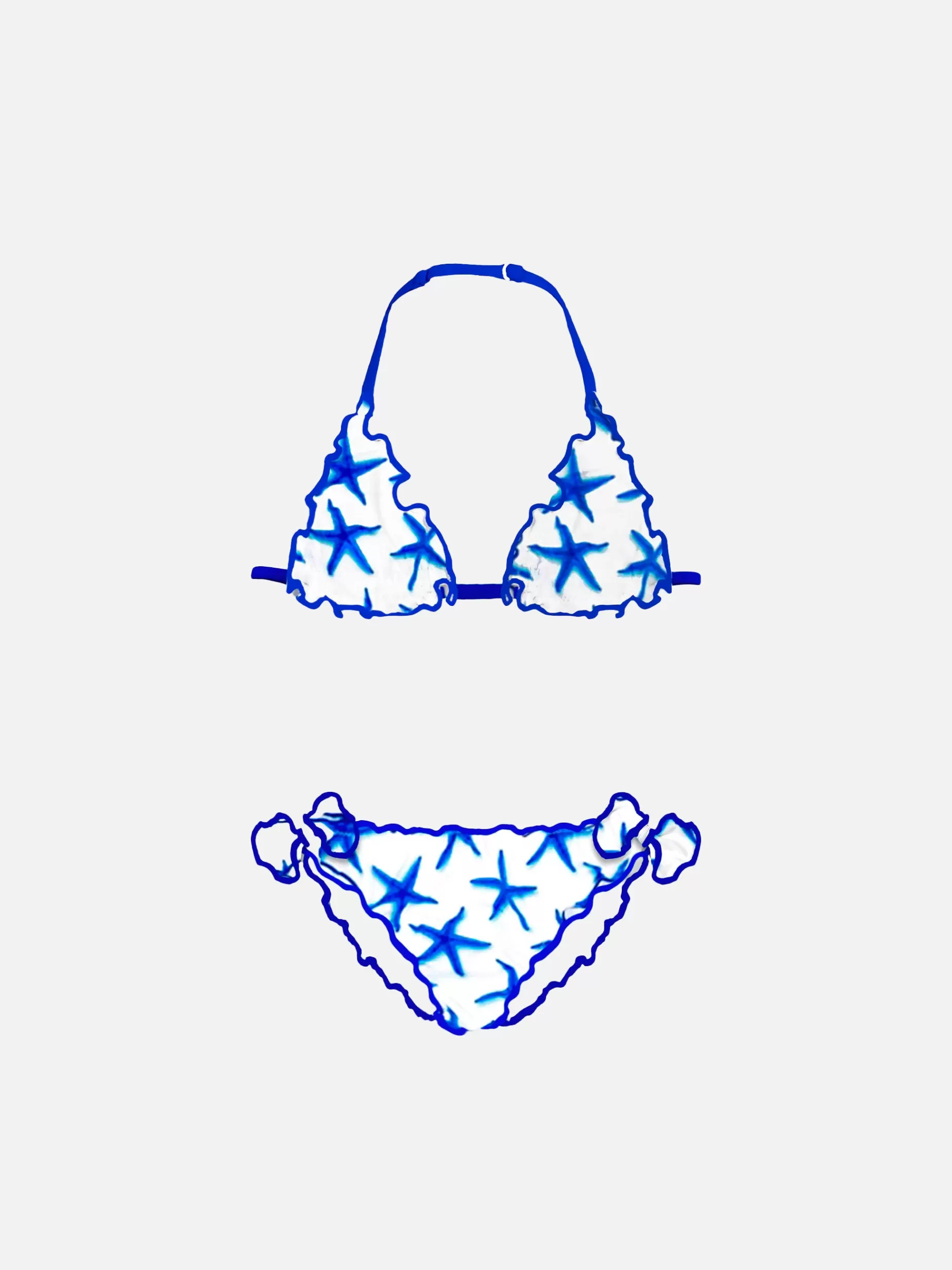 Outlet Bikini da bambina a triangolo con stampa stelle marine Costumi Da Bagno Stampati | Bikini E Slip Mare