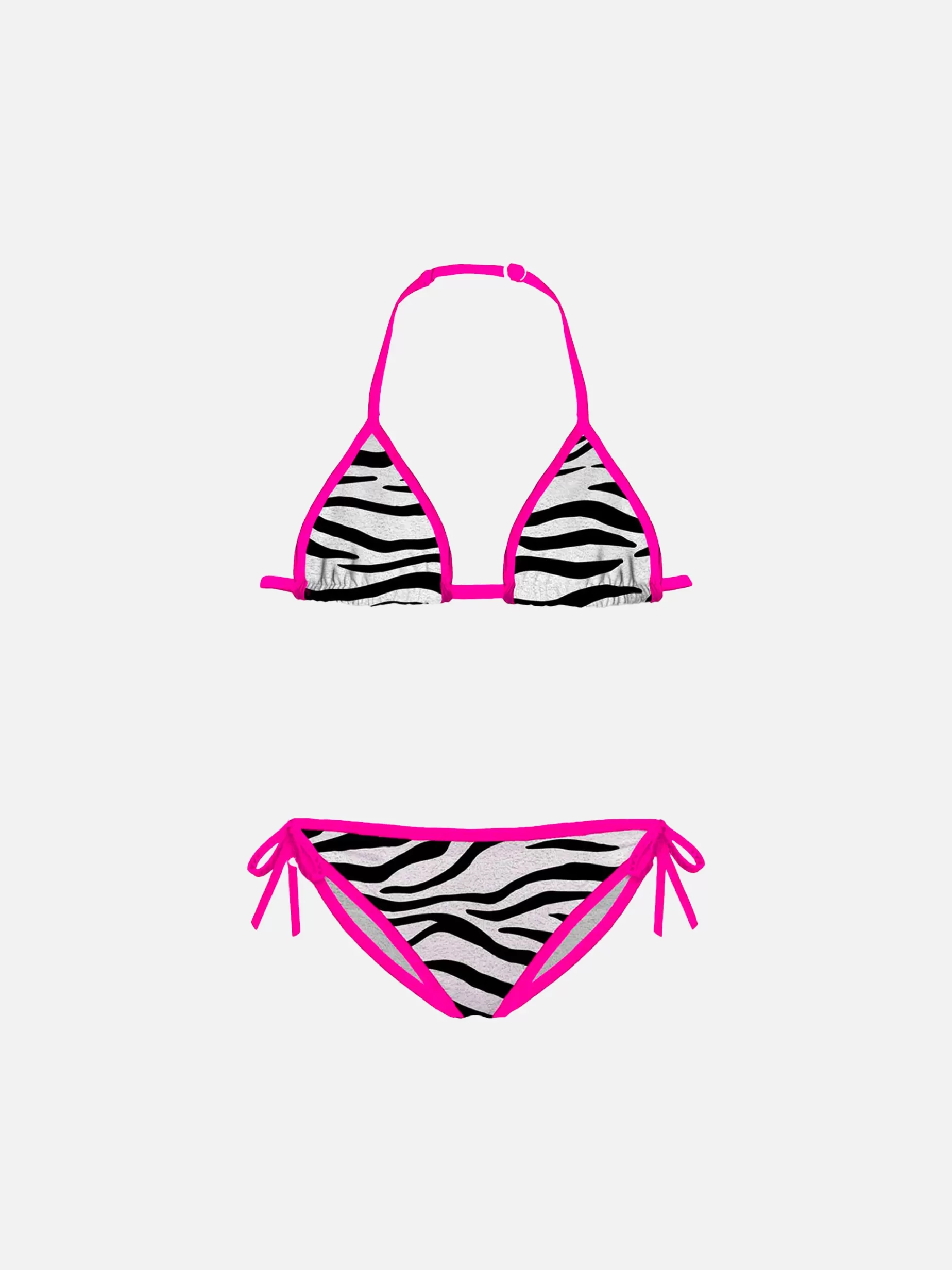 Store Bikini da bambina a triangolo con stampa zebrata Costumi Da Bagno Stampati | Bikini E Slip Mare