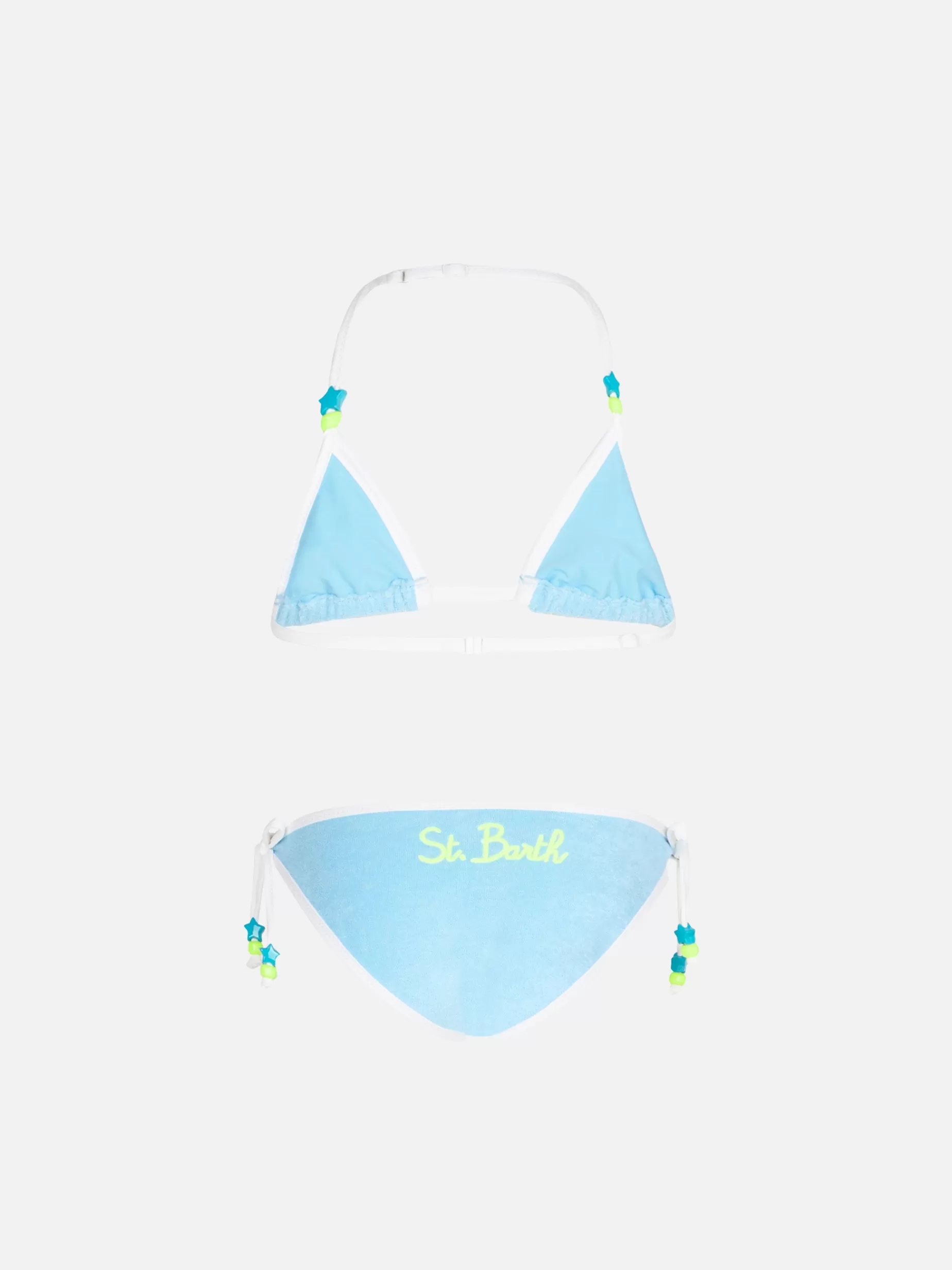 Best Bikini da bambina a triangolo in spugna di colore azzurro Costumi Da Bagno Tinta Unita | Bikini E Slip Mare