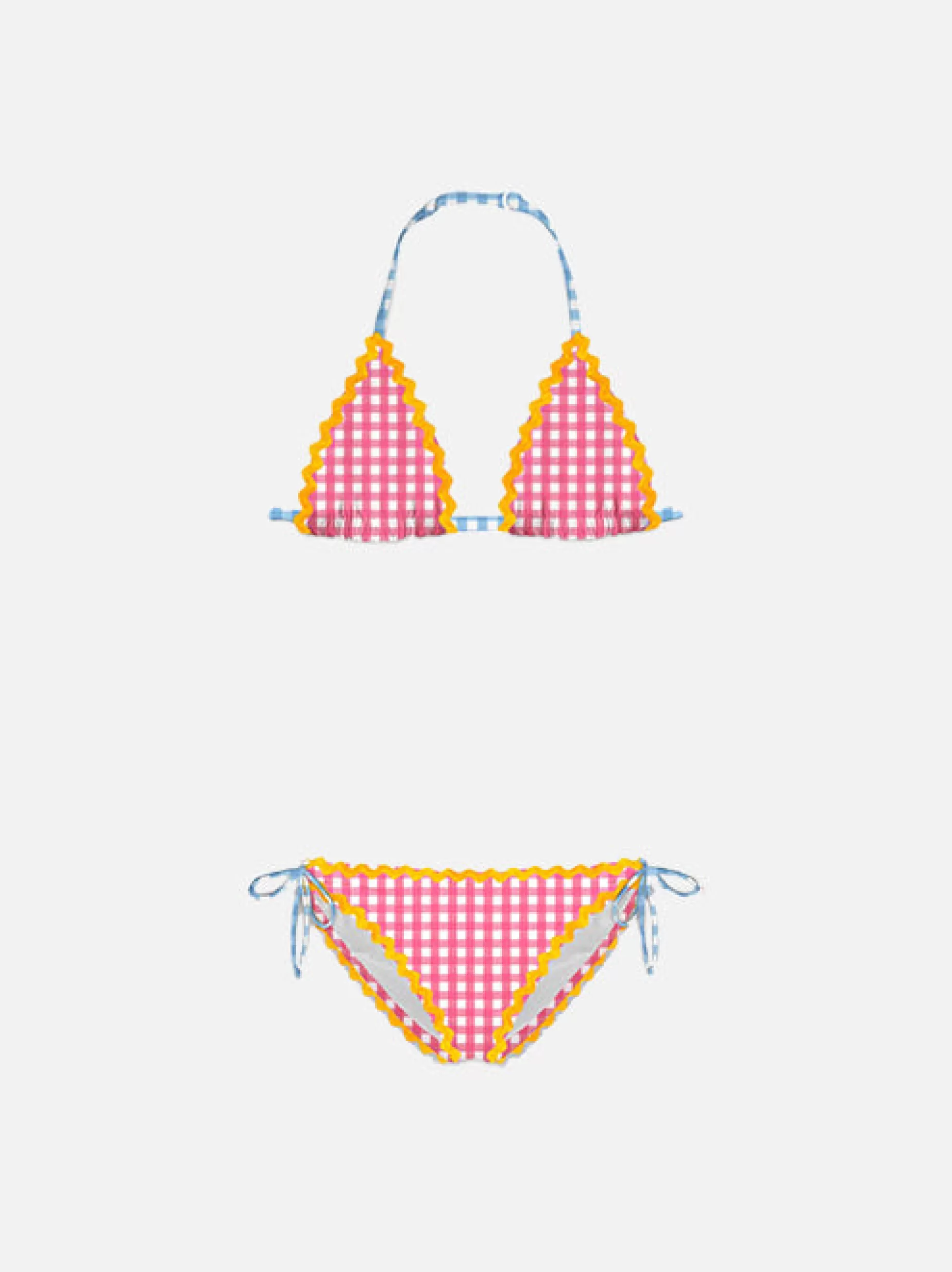 Clearance Bikini da bambina con bordo a onde Bikini E Slip Mare