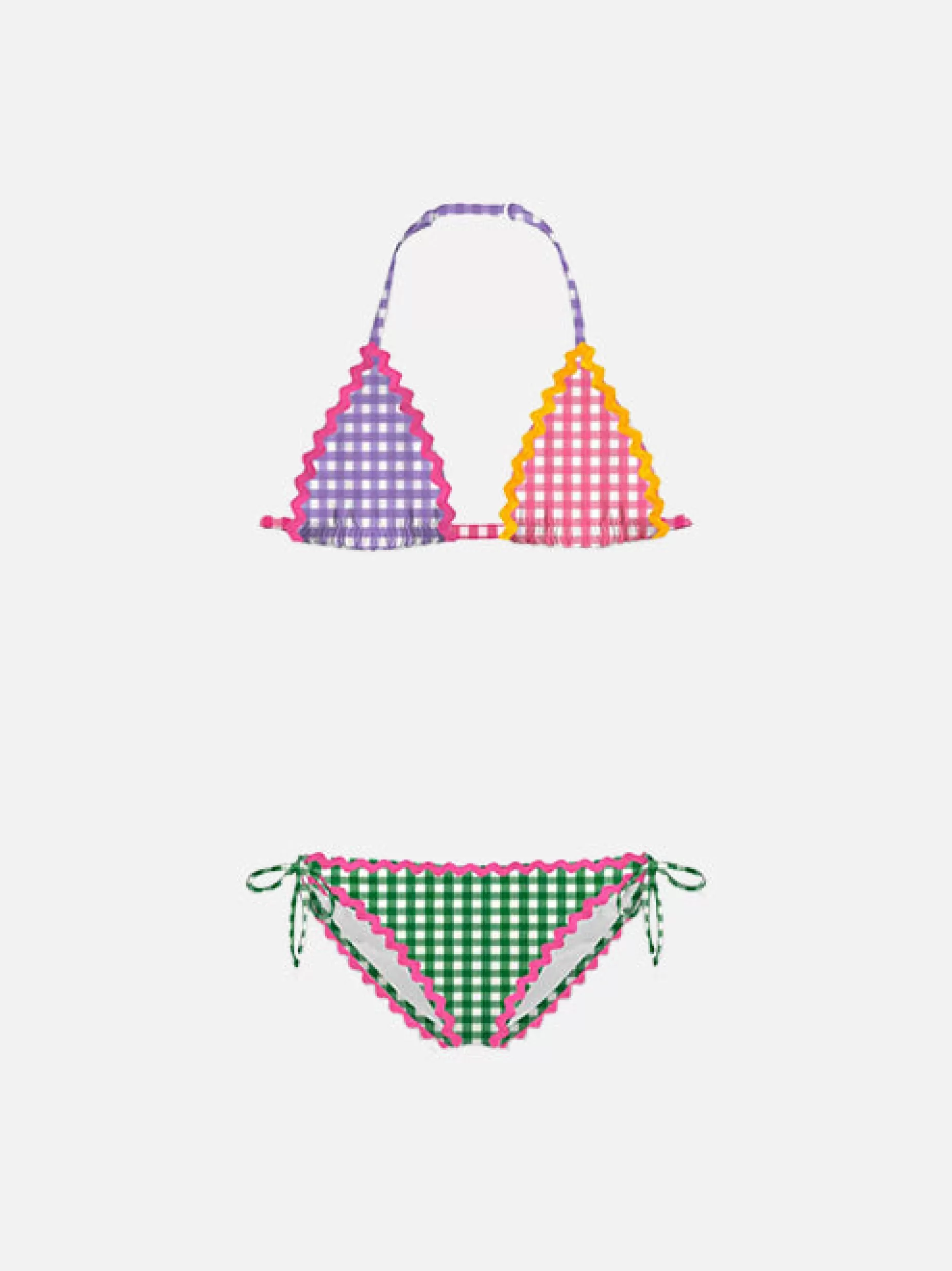 Outlet Bikini da bambina con bordo a onde Bikini E Slip Mare