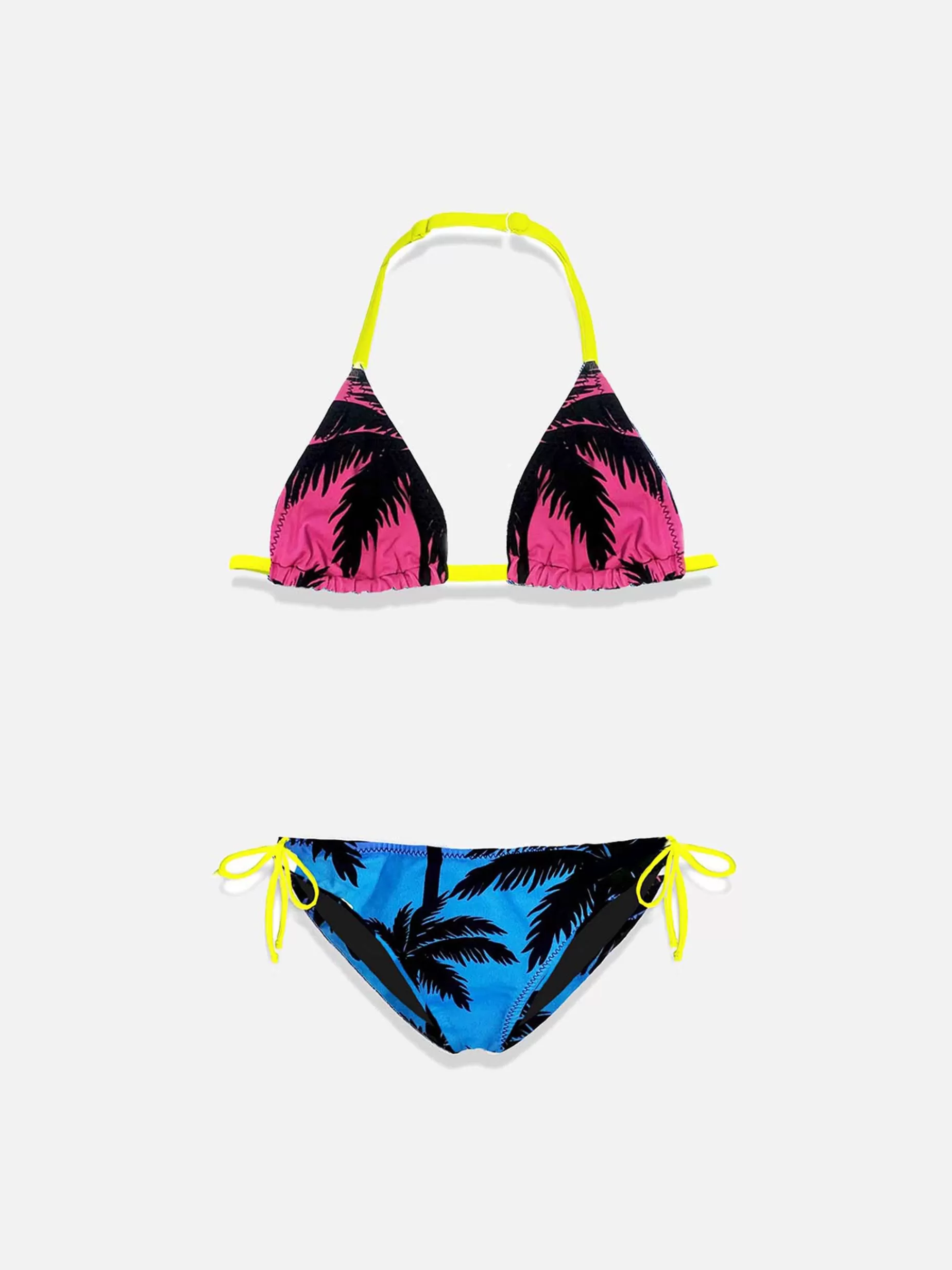 Shop Bikini da bambina con stampa palme sfumate Costumi Da Bagno Stampati | Bikini E Slip Mare